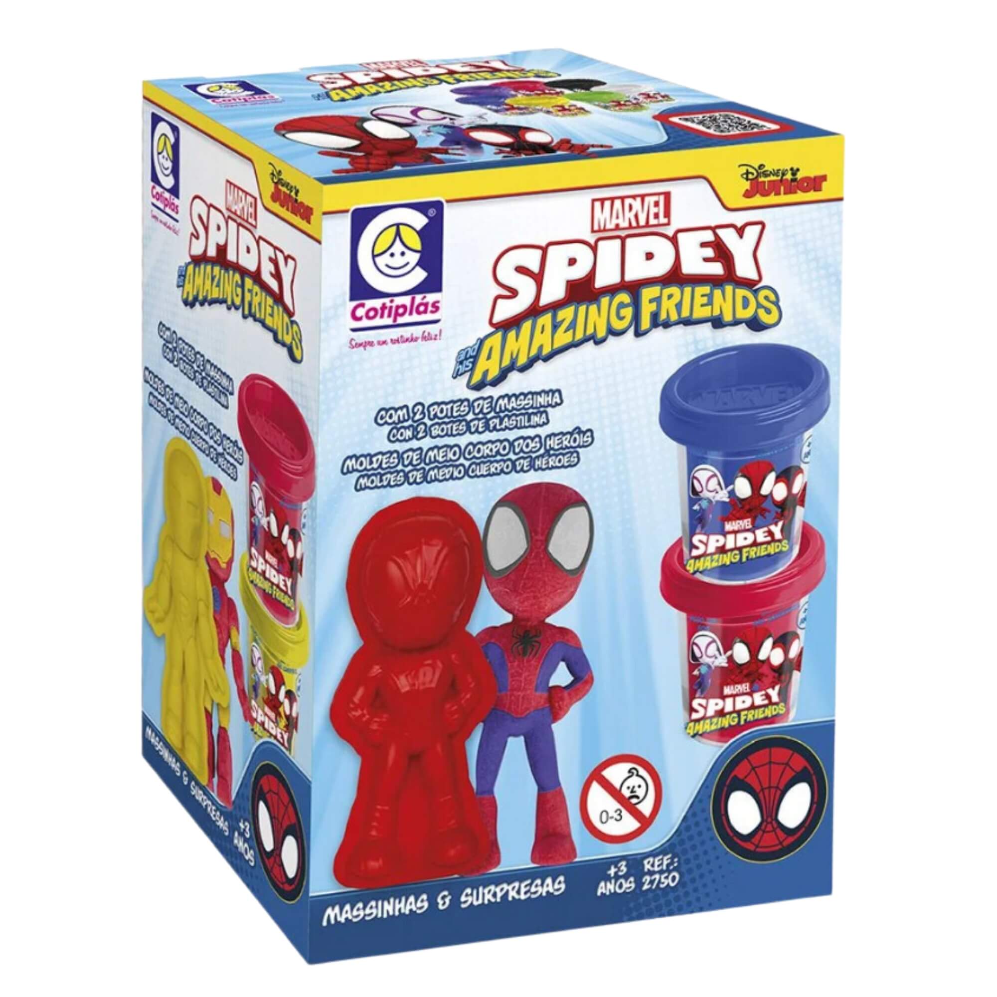 Brinquedo Infantil Massinha Spidey Amigos Marvel Sortido e Unitário Cotiplas - 2750