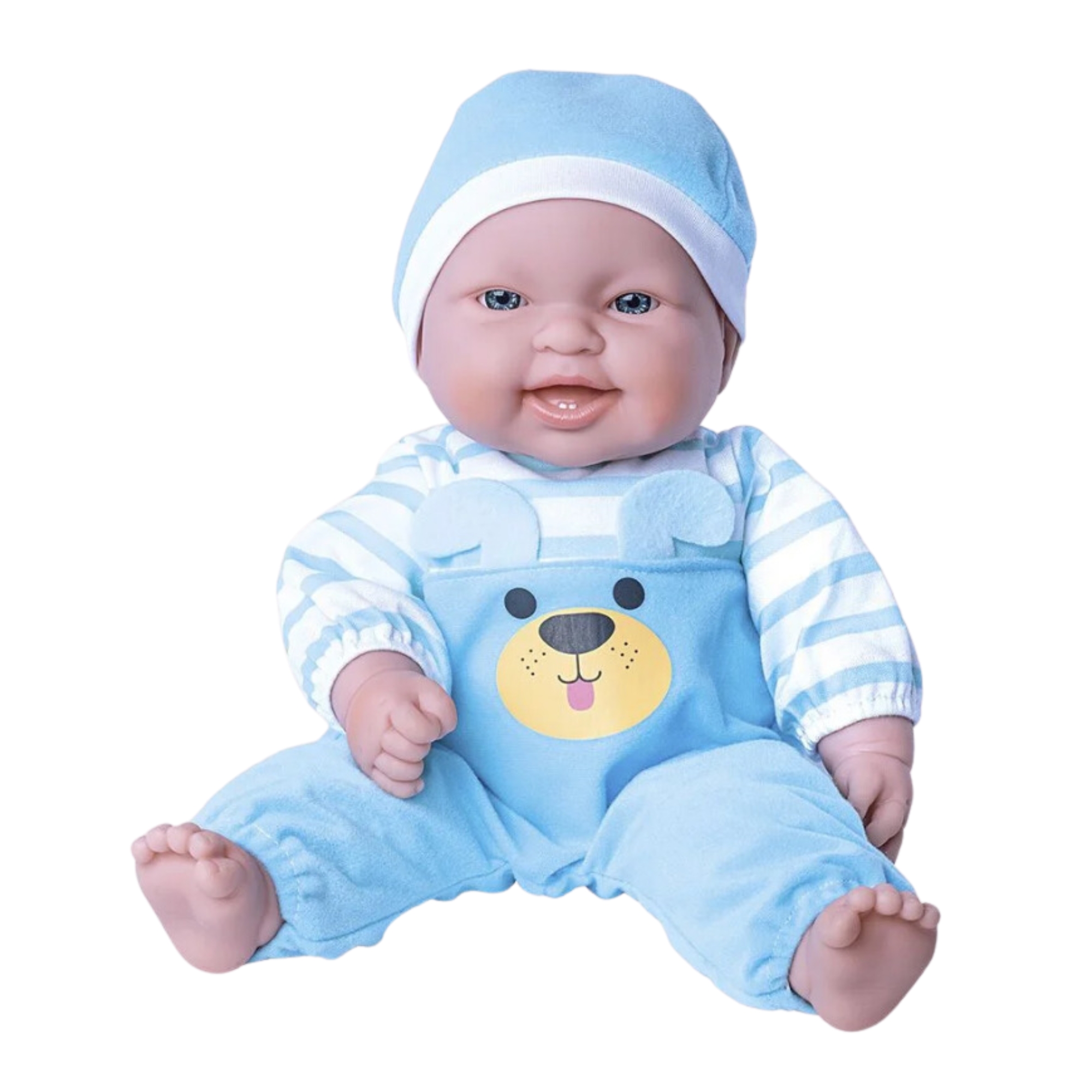Boneca Infantil My Sweet Love Menino Macacão Azul Cotiplás - 2760