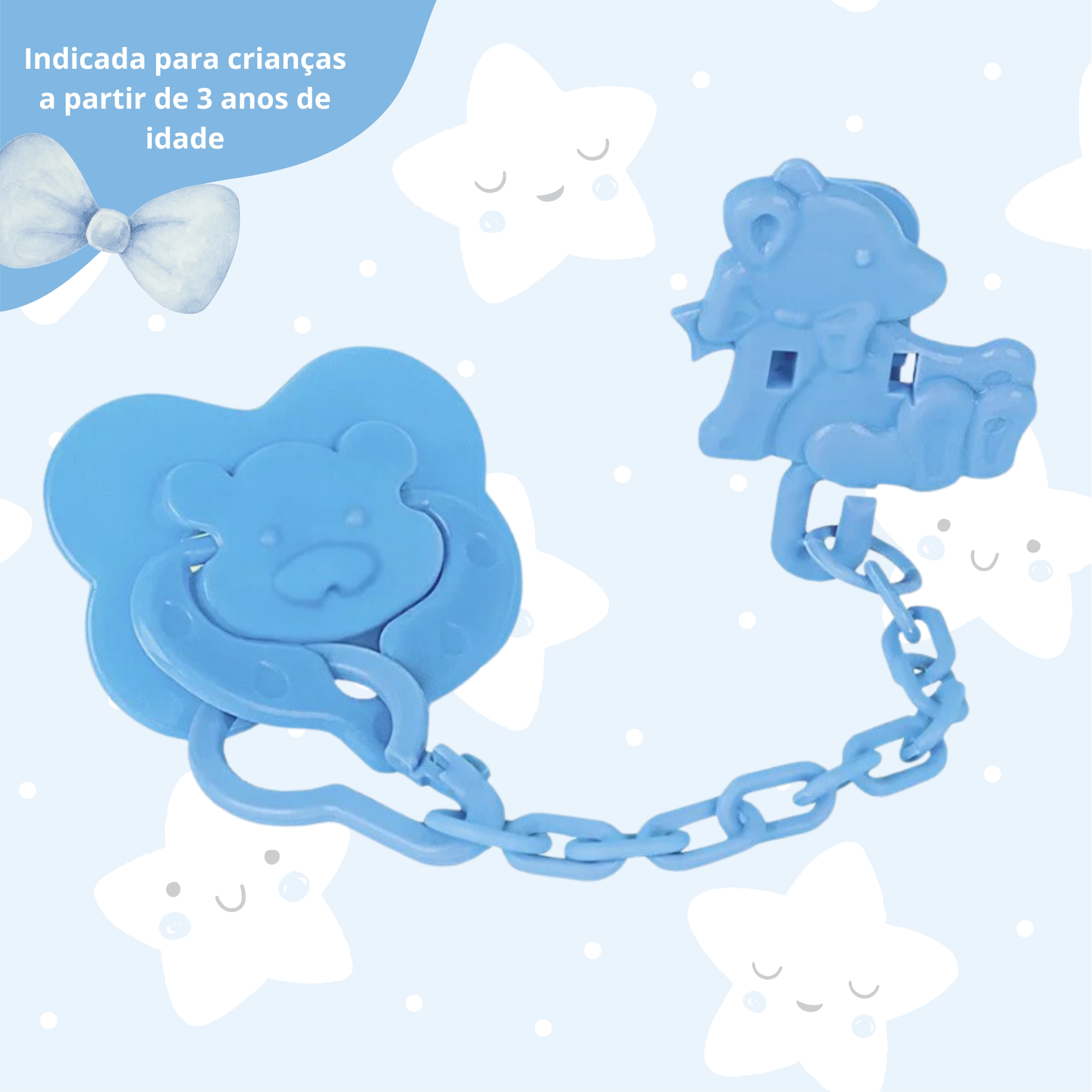 Boneca Infantil My Sweet Love Menino Macacão Azul Cotiplás - 2760