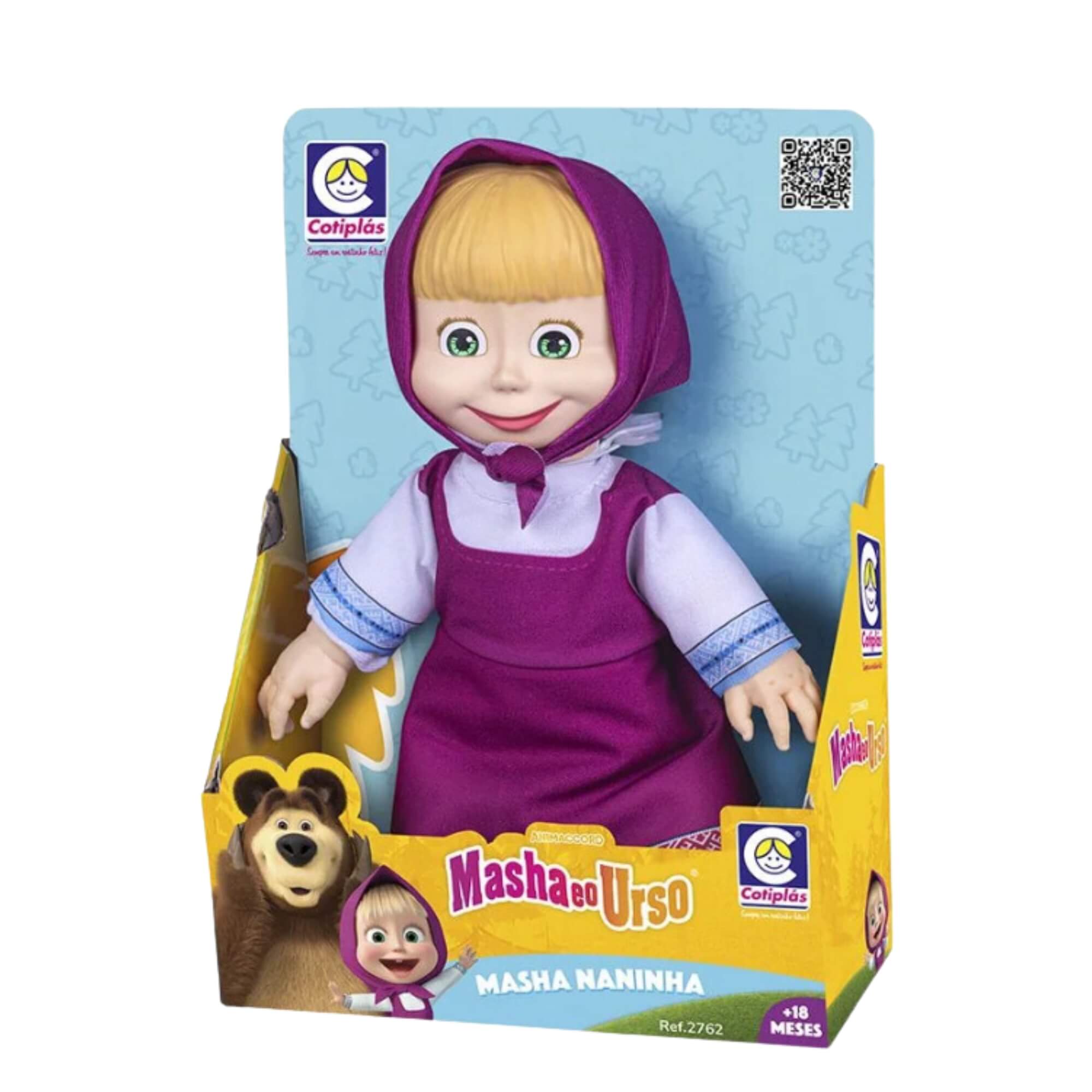 Boneca Masha Naninha de Pano Masha e o Urso Cotiplás - 2762