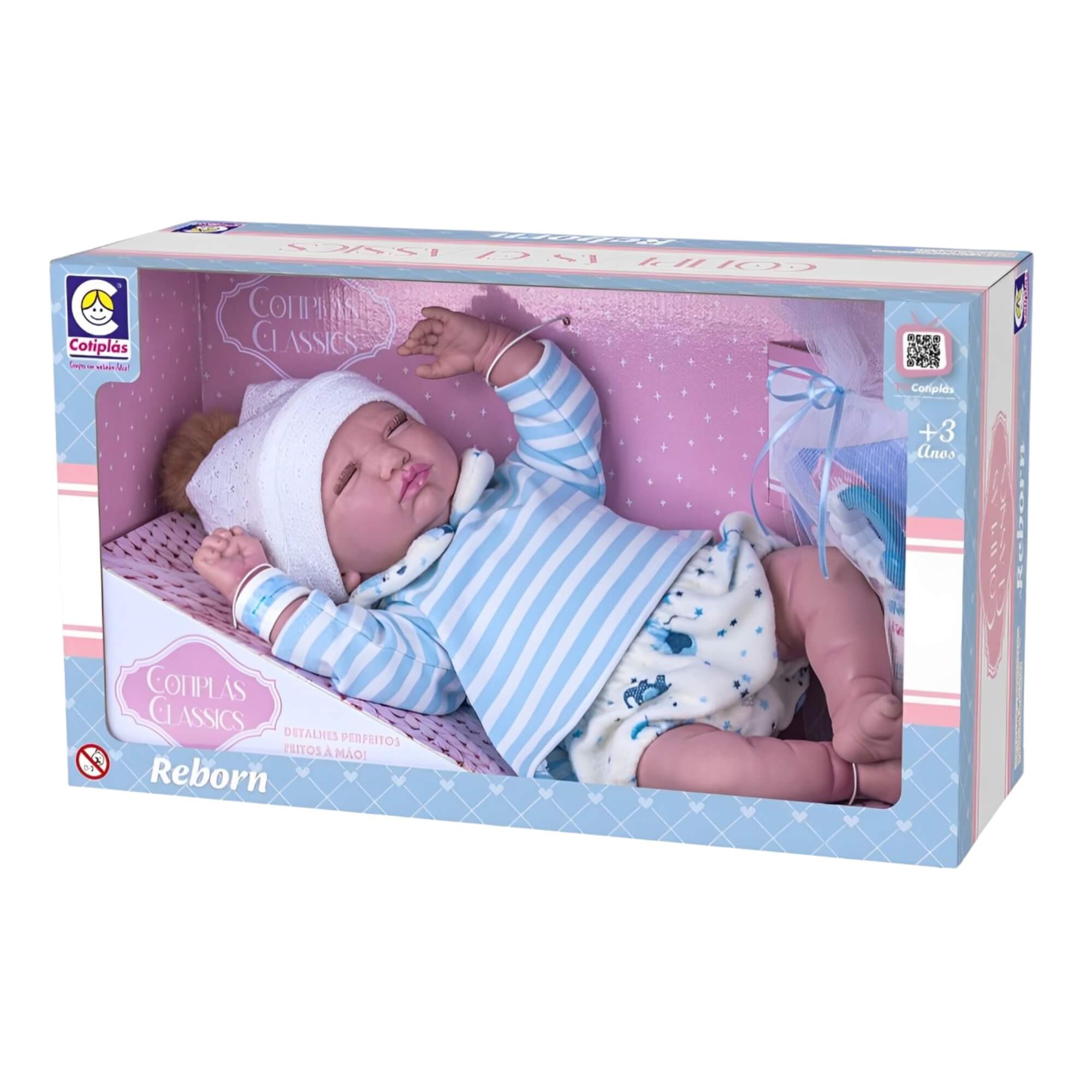 Boneca Bebê Reborn Classics Menino Cotiplas - 2774