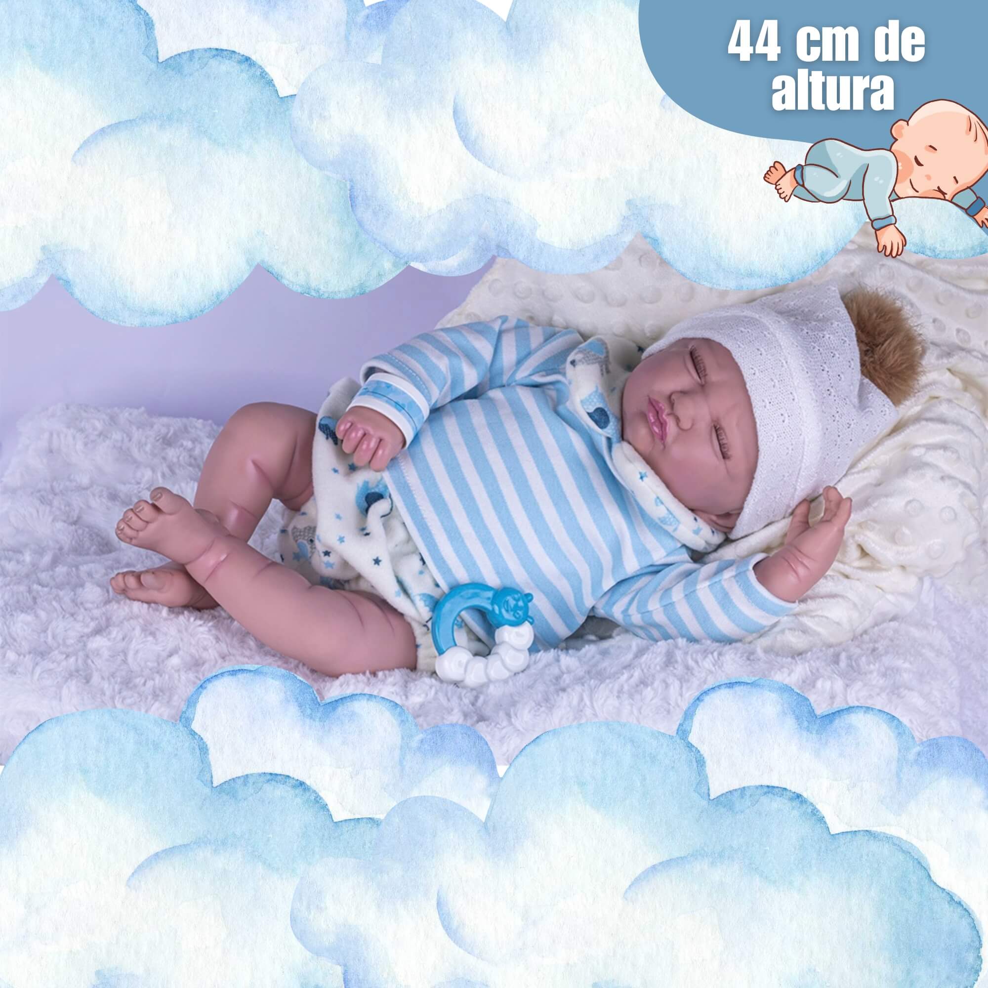 Boneca Bebê Reborn Classics Menino Cotiplas - 2774