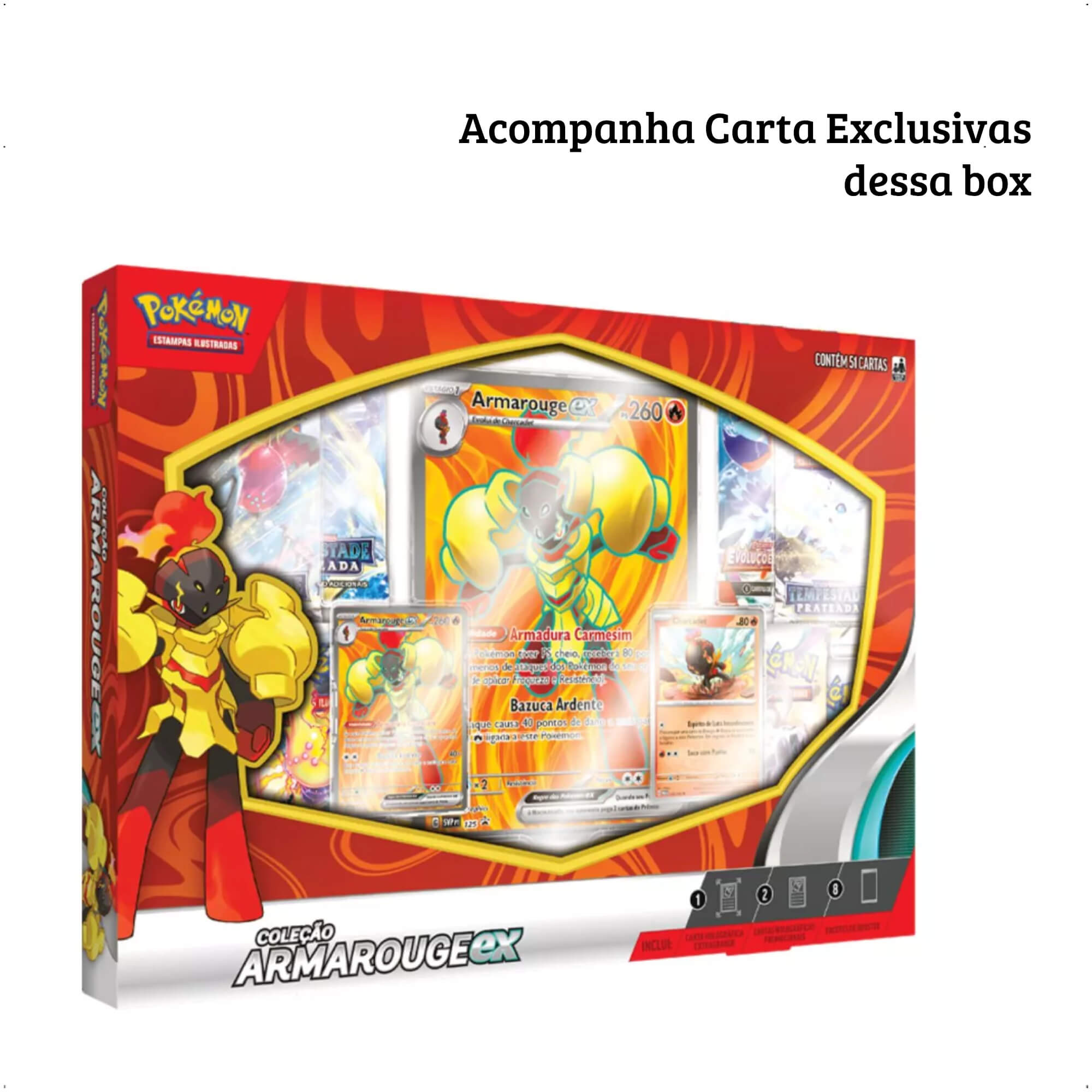 Pokemon Box Armarouge EX TCG Estampas Ilustradas Copag 34162