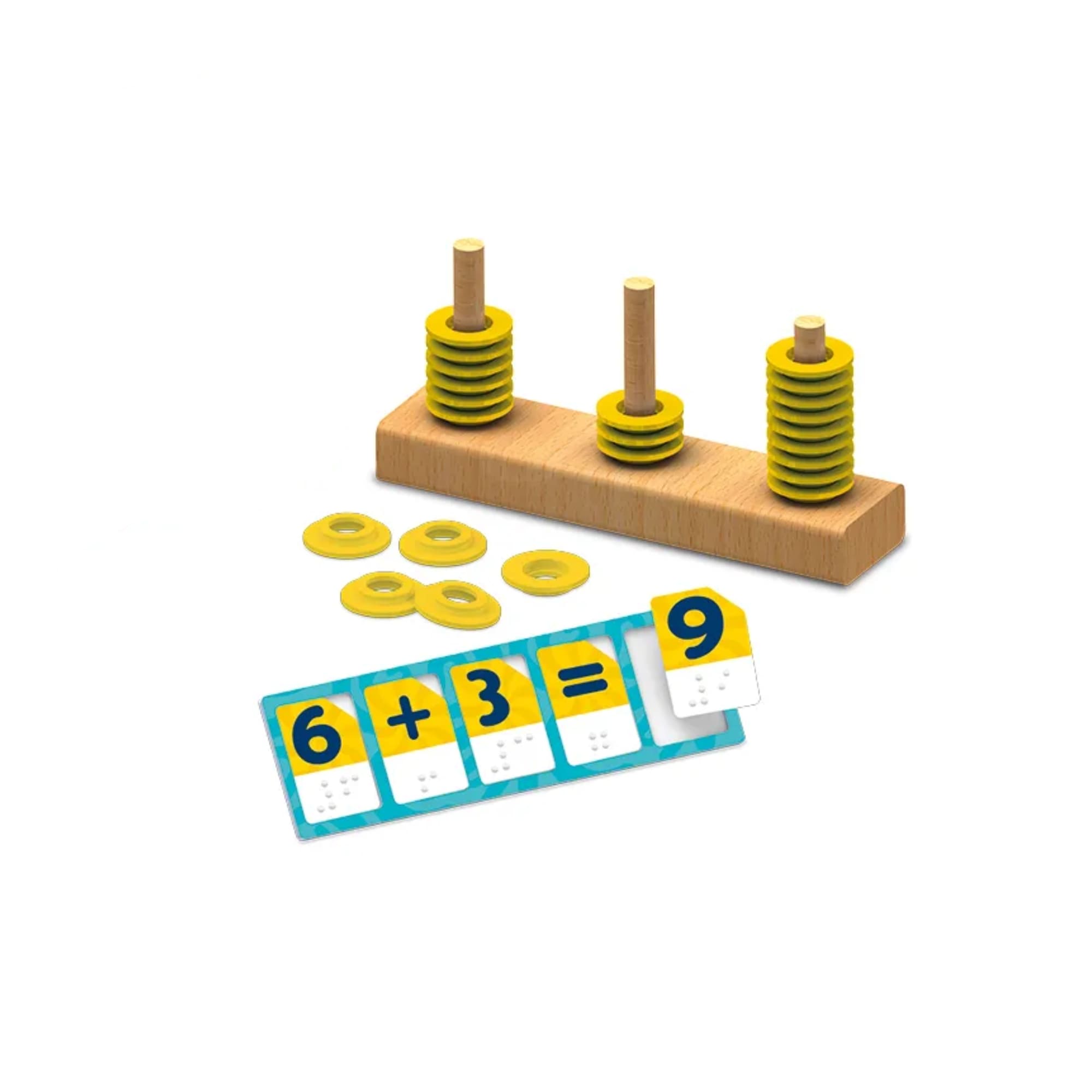 Brinquedo Educativo Brincando de Matemática Braille 6 Peças Xalingo - 12776