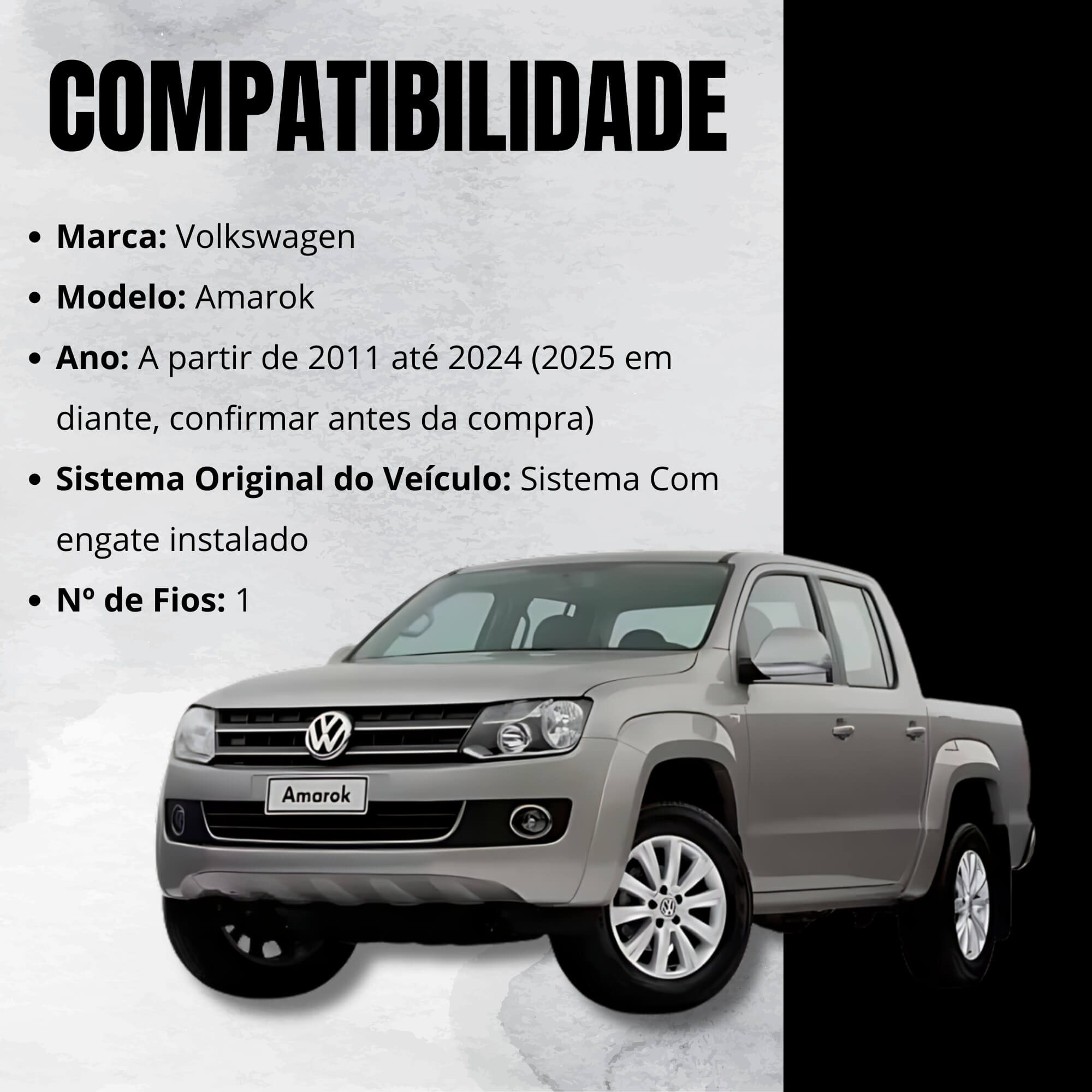 Módulo de Proteção Elétrica para Engate Amarok a partir de 2011 PA Tury - CONNECT_IP_5.1DG