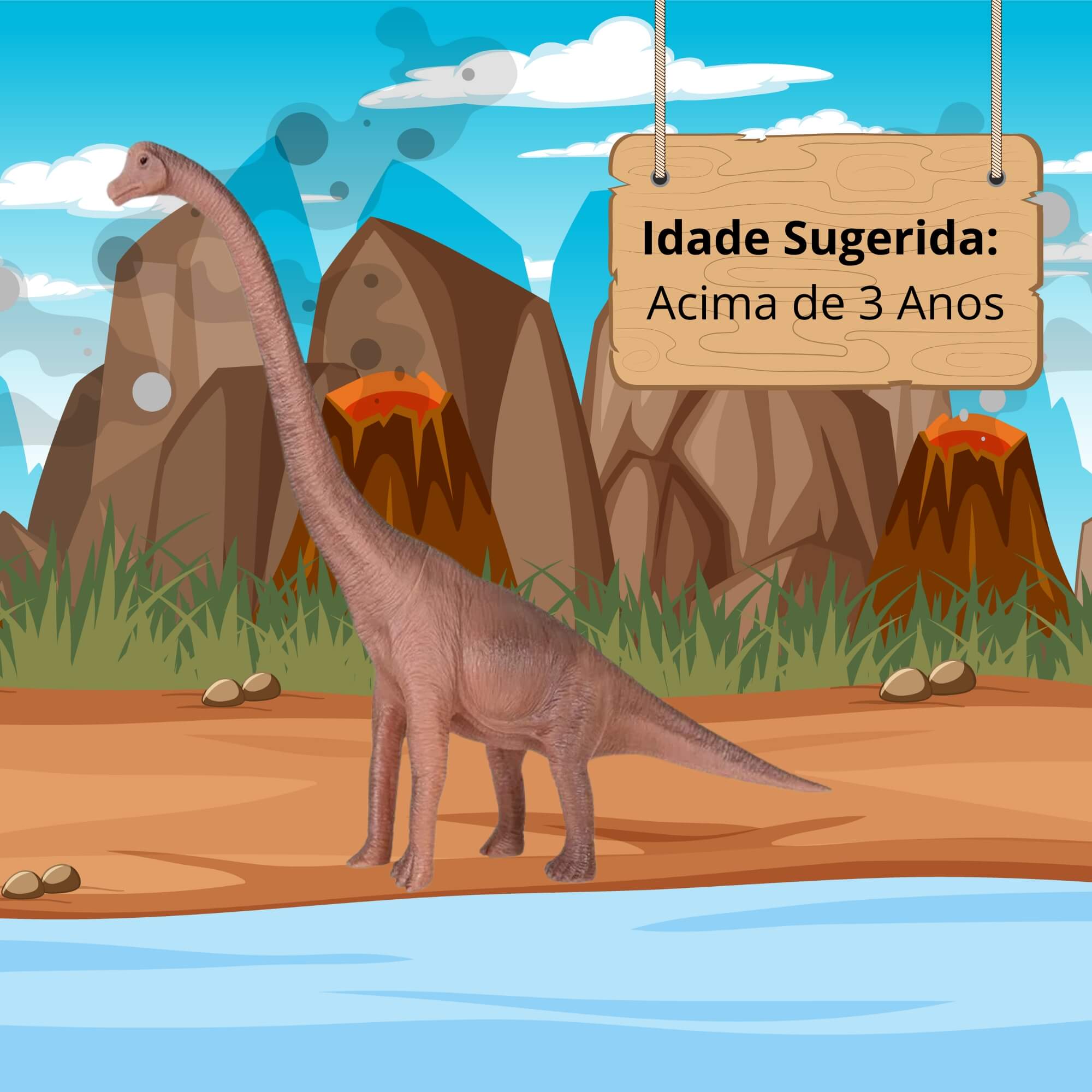 Brinquedo Infantil Dinossauro Amigo Braquiossauro Super Toys - 292