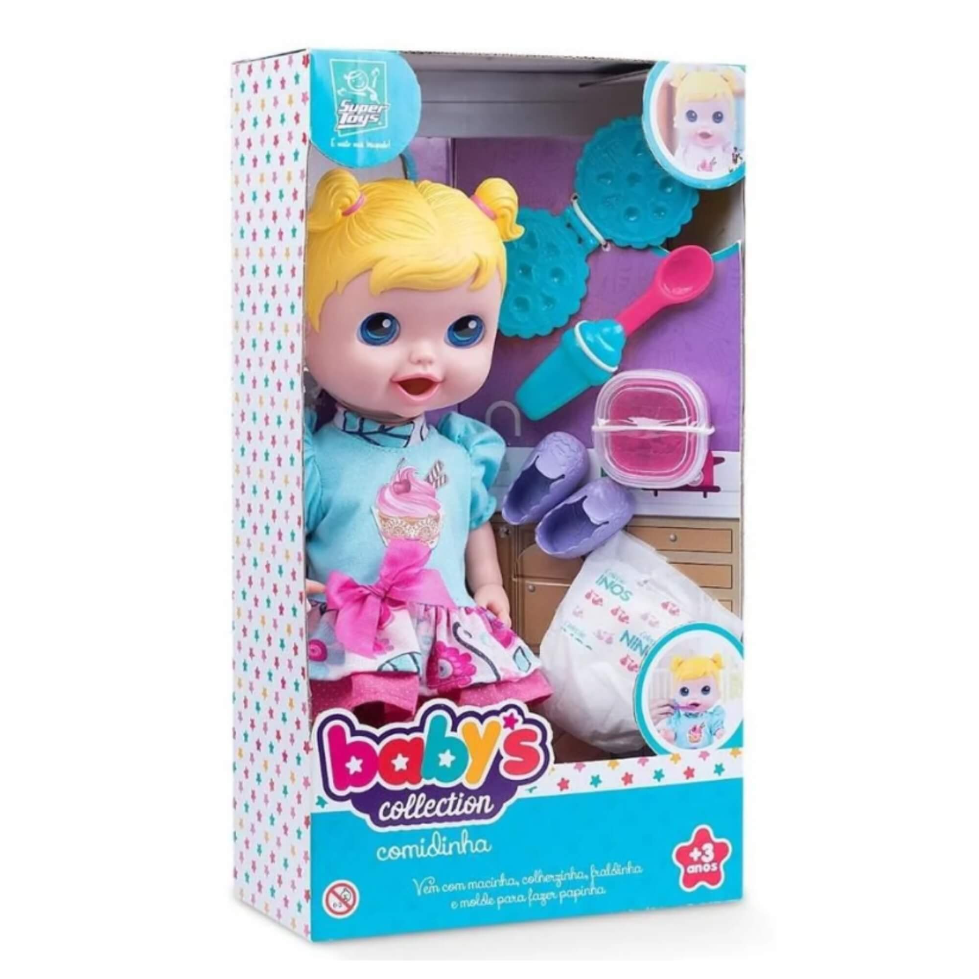 Boneca Comidinha Babys Collection Super Toys - 318