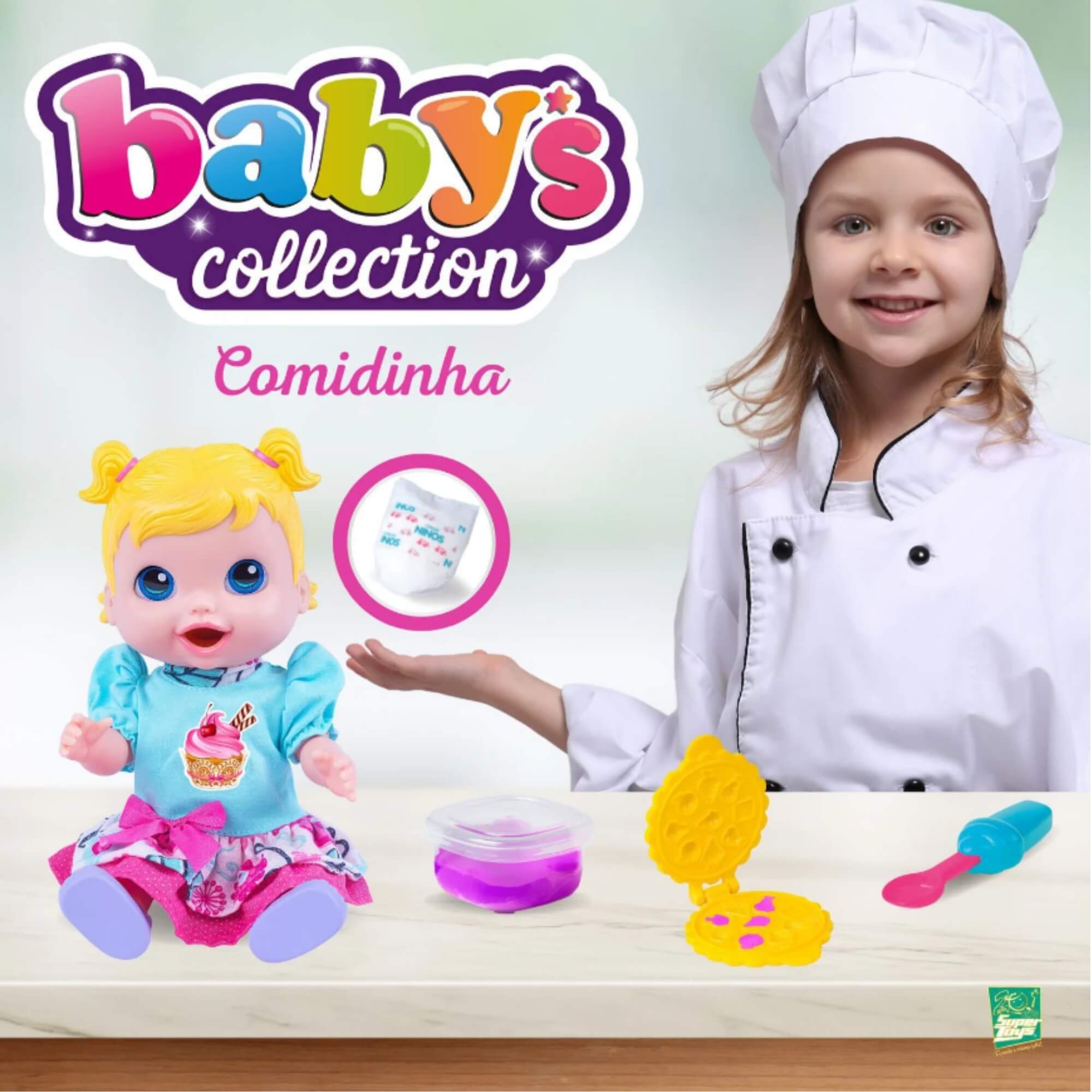 Boneca Comidinha Babys Collection Super Toys - 318