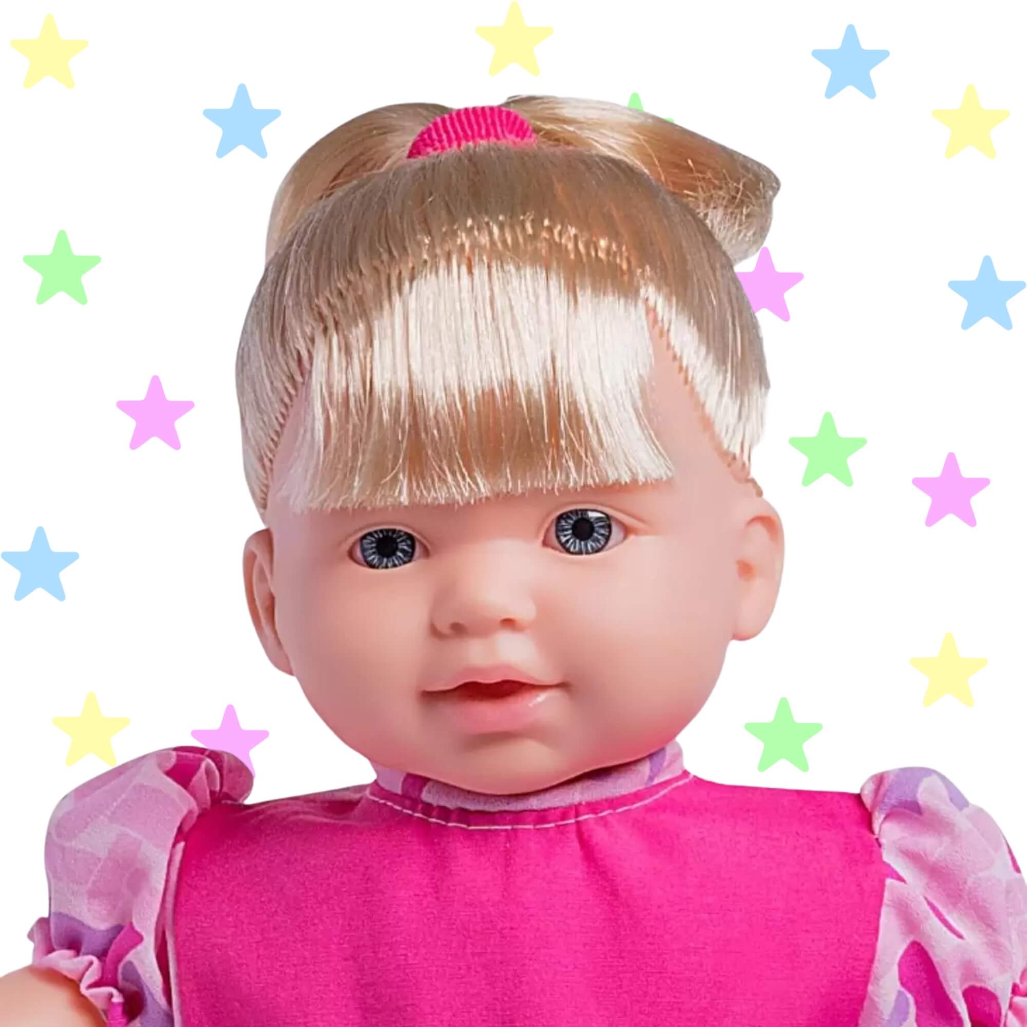 Boneca Totsy Fala 113 Frases com Cabelo e Chupeta Super Toys - 331