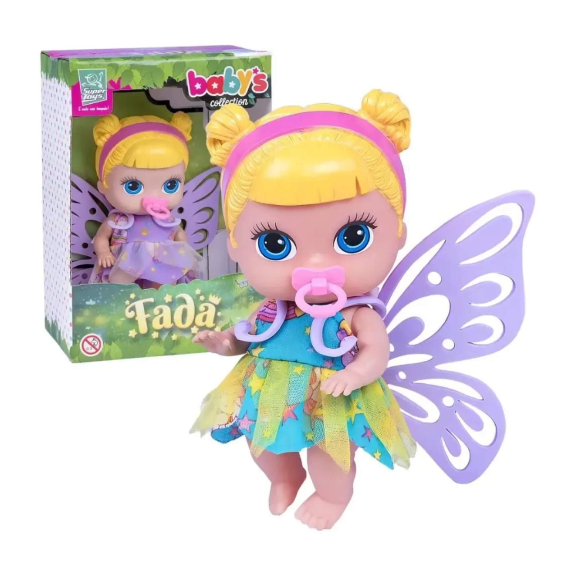 Boneca Babys Collection Mini Fada com Acessórios Super Toys - 372