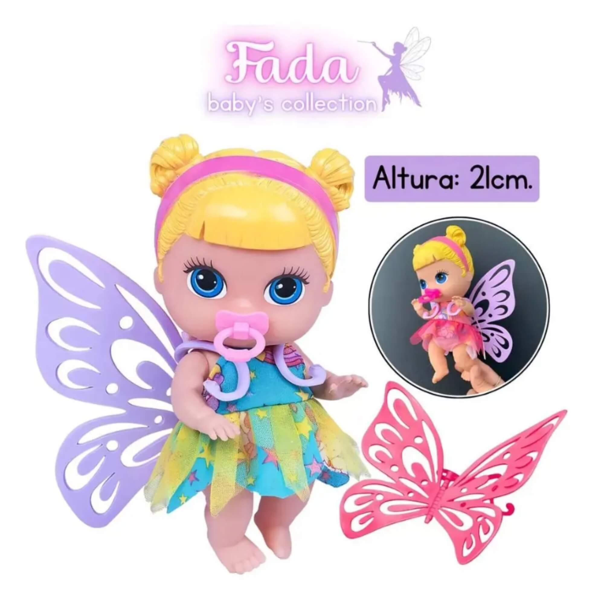 Boneca Babys Collection Mini Fada com Acessórios Super Toys - 372