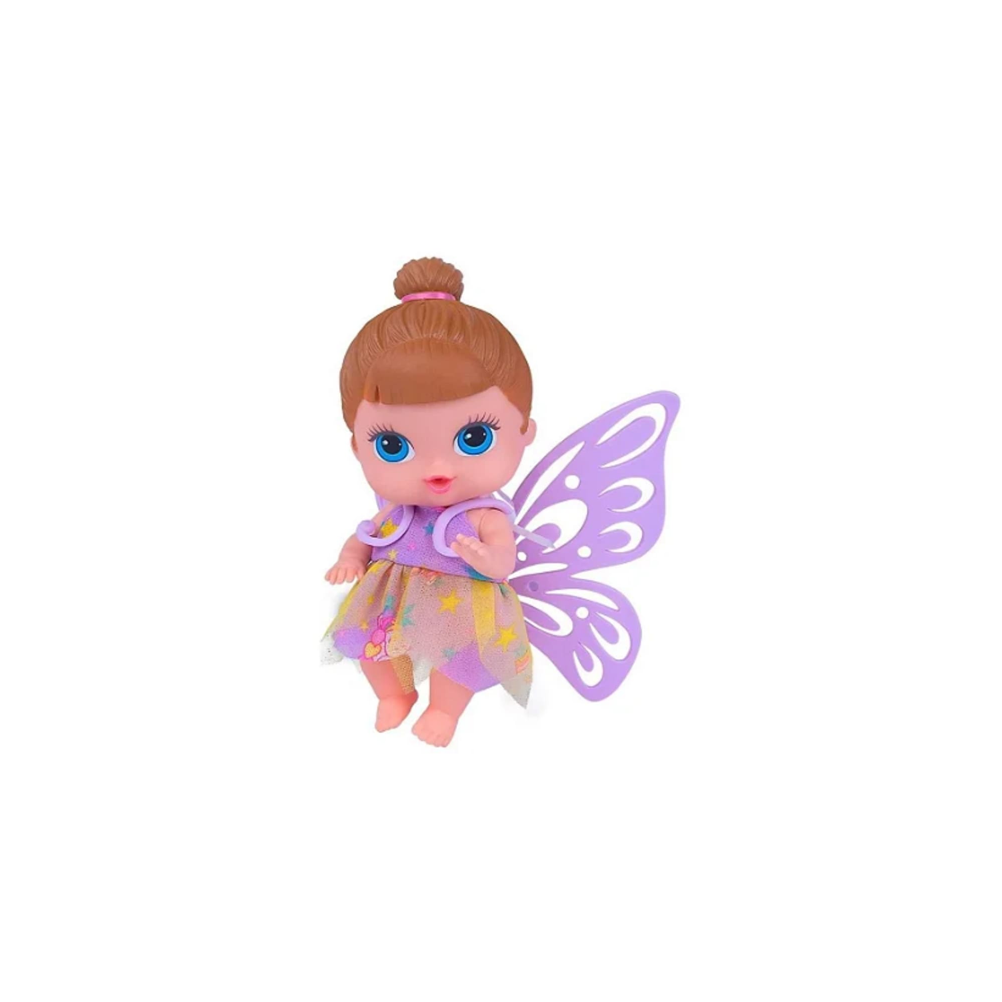 Boneca Babys Collection Mini Fada Morena com Chupetinha SUPER TOYS - 373