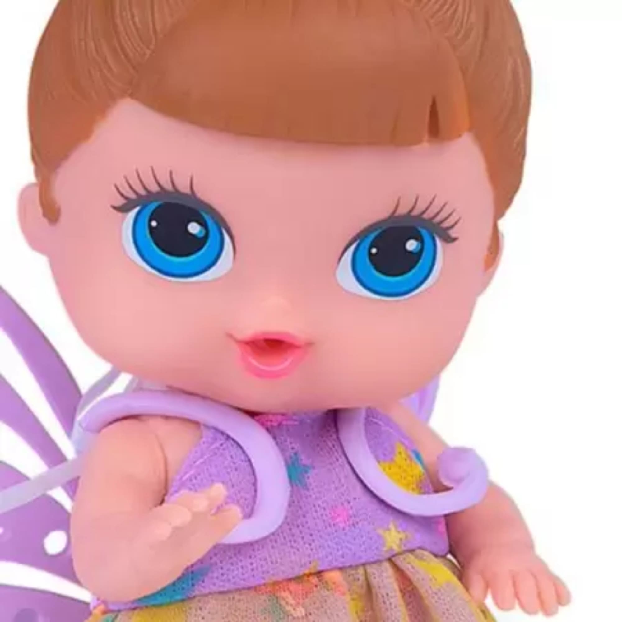Boneca Babys Collection Mini Fada Morena com Chupetinha SUPER TOYS - 373