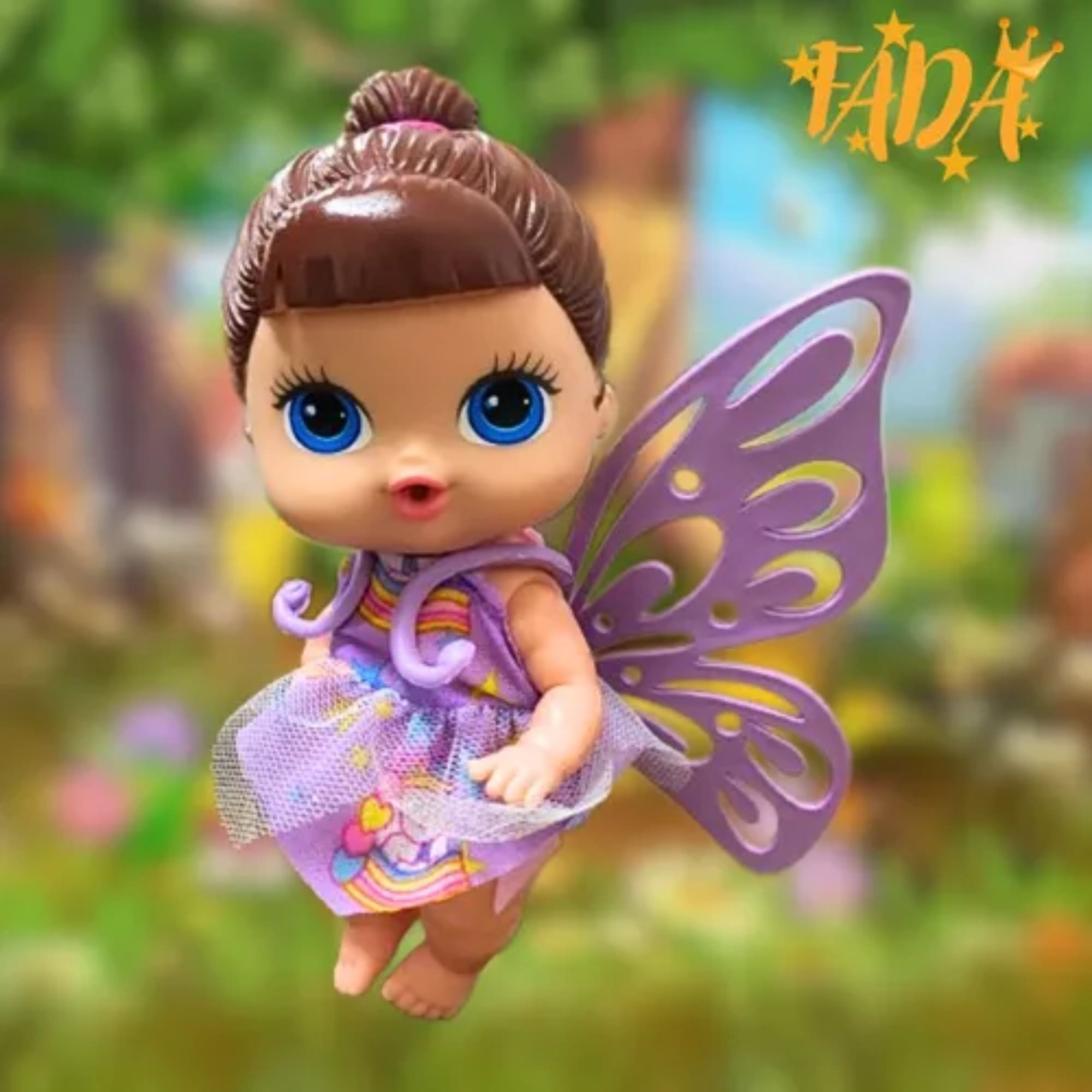 Boneca Babys Collection Mini Fada Morena com Chupetinha SUPER TOYS - 373