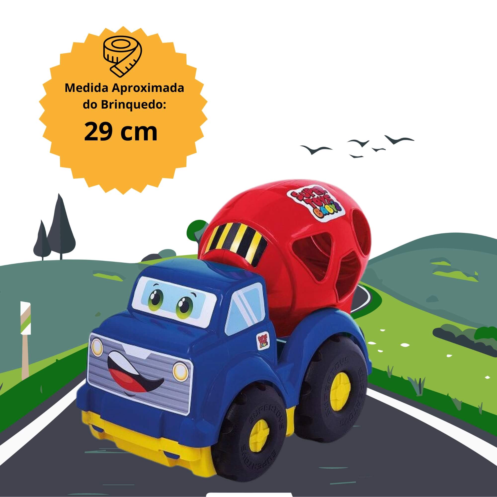 Brinquedo Didático para Bebê Caminhão Betoneira Super Toys - 389