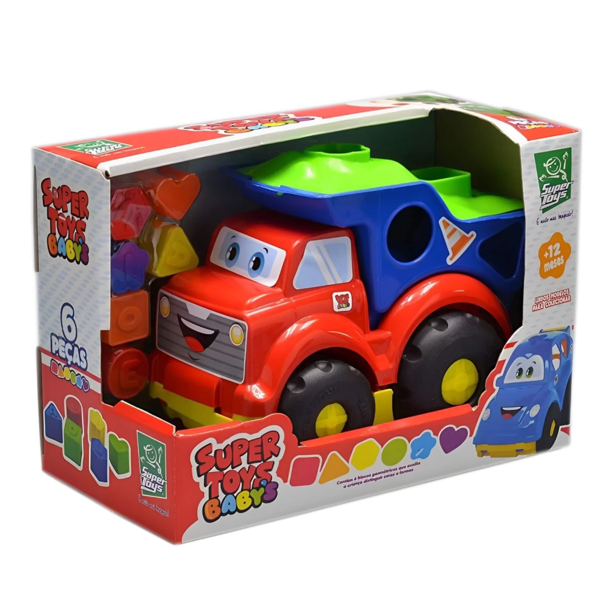 Brinquedo Infantil Didático Caminhão Caçamba para Bebês Super Toys - 390