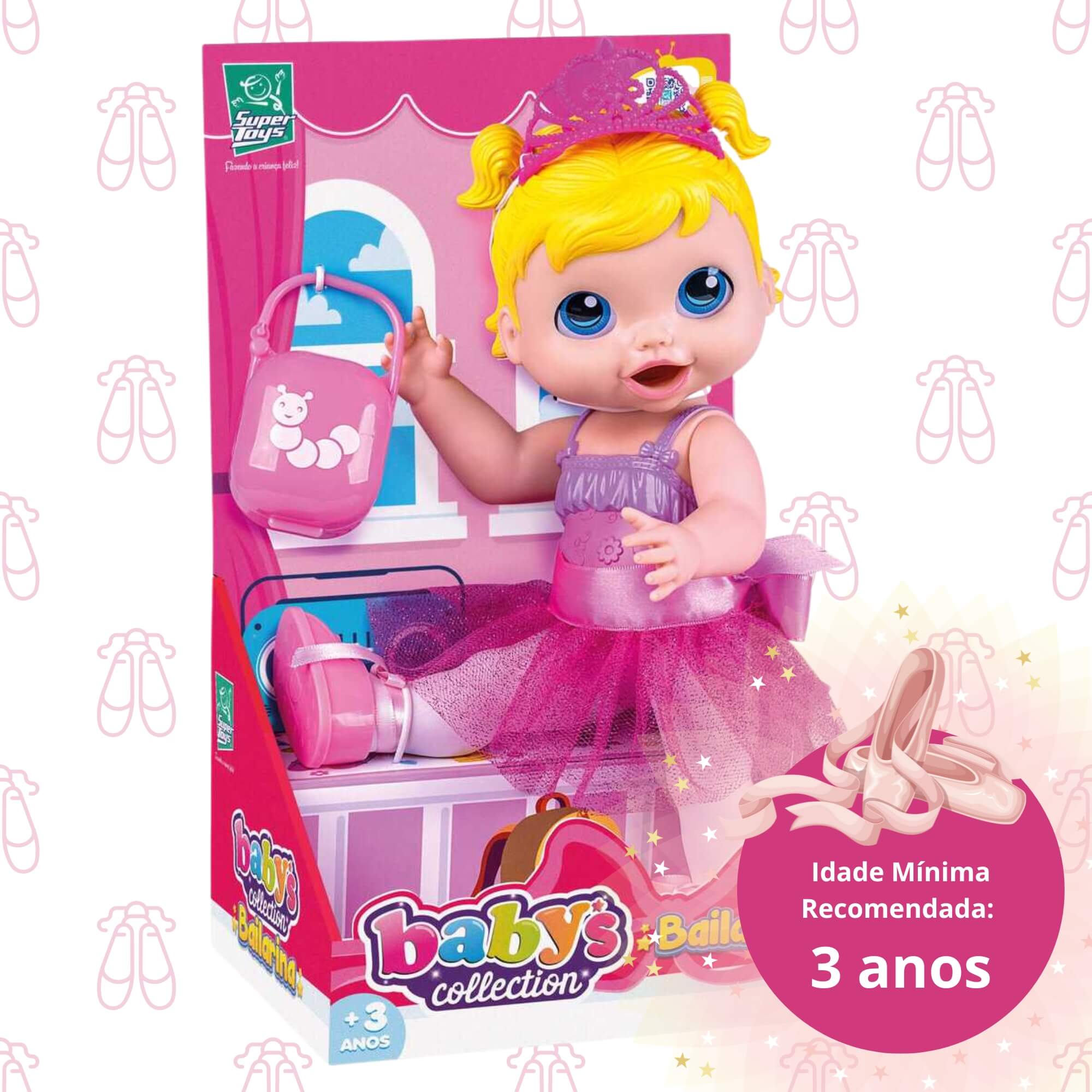 Boneca Bebê Bailarina Babys Collection Super Toys - 485
