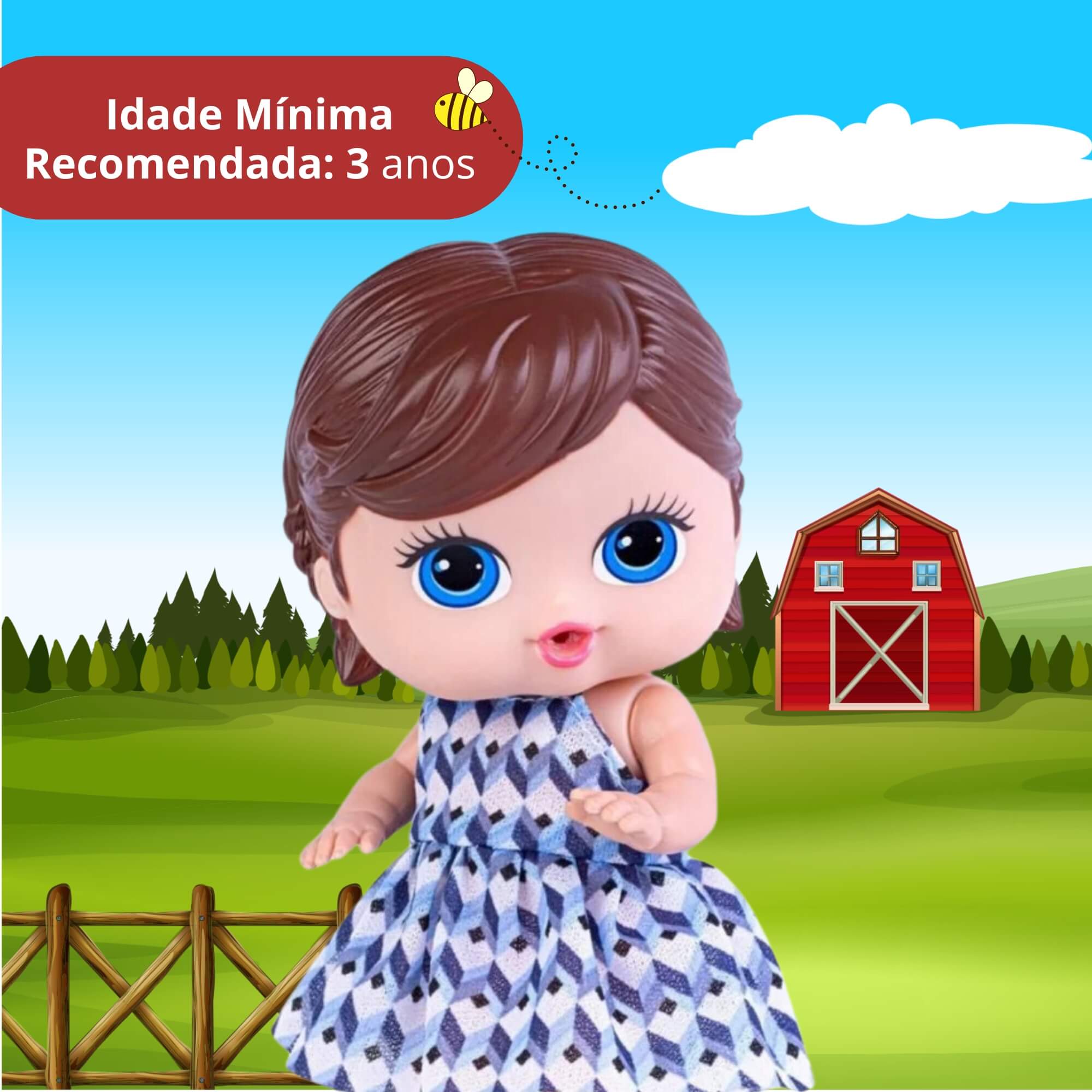 Brinquedo Boneca Mini Fazenda com Bichinhos Super Toys - 487