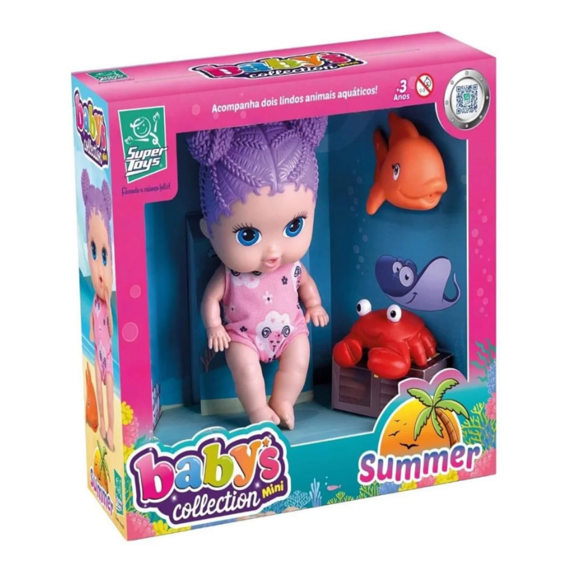Boneca Babys Collection Mini Summer Sortida e Unitária Super Toys - 496