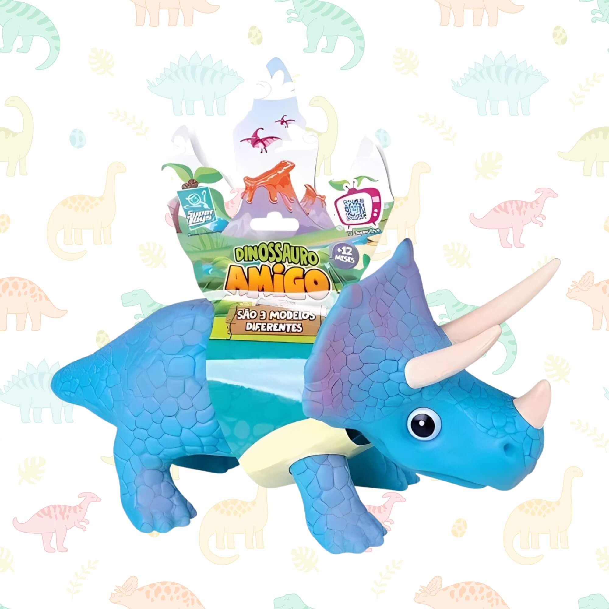 Brinquedo Dinossauro Amigo Lapela Sortido e Unitário Super Toys - 504