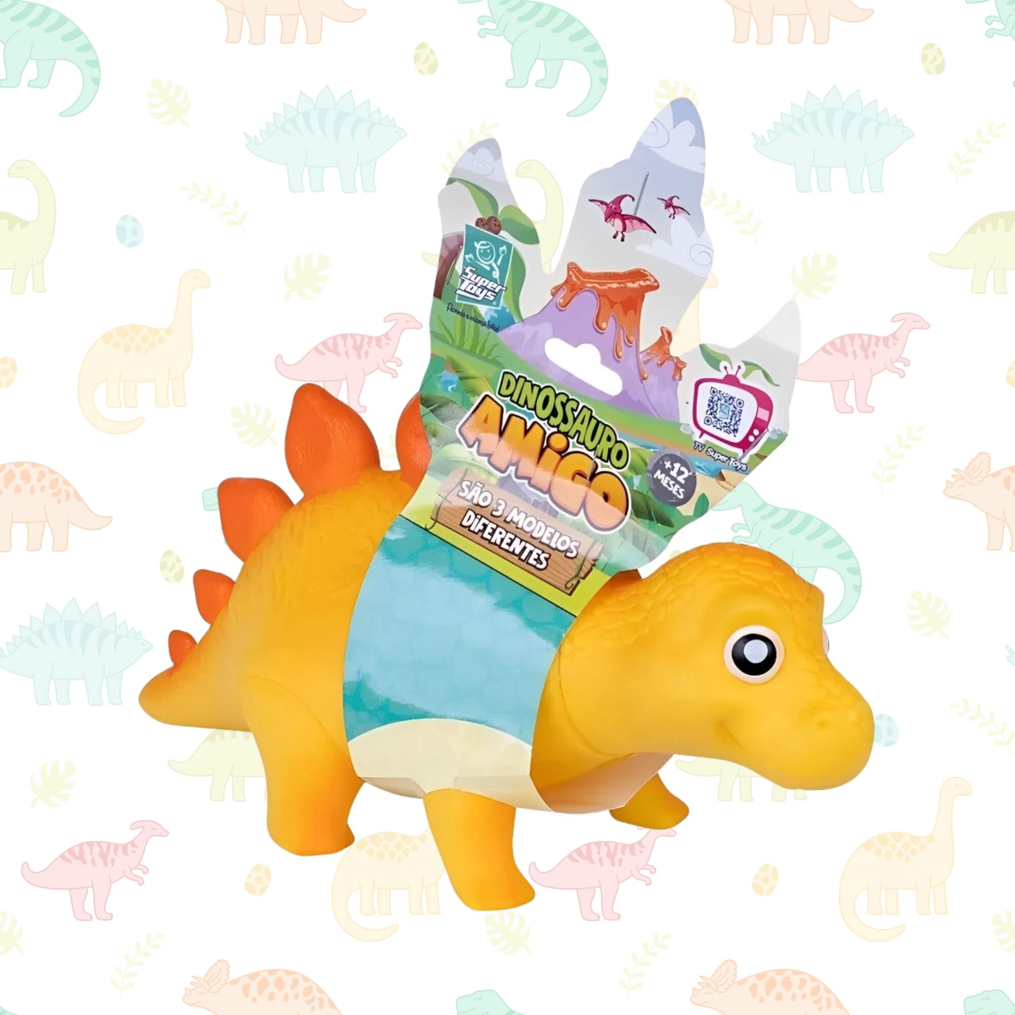 Brinquedo Dinossauro Amigo Lapela Sortido e Unitário Super Toys - 504