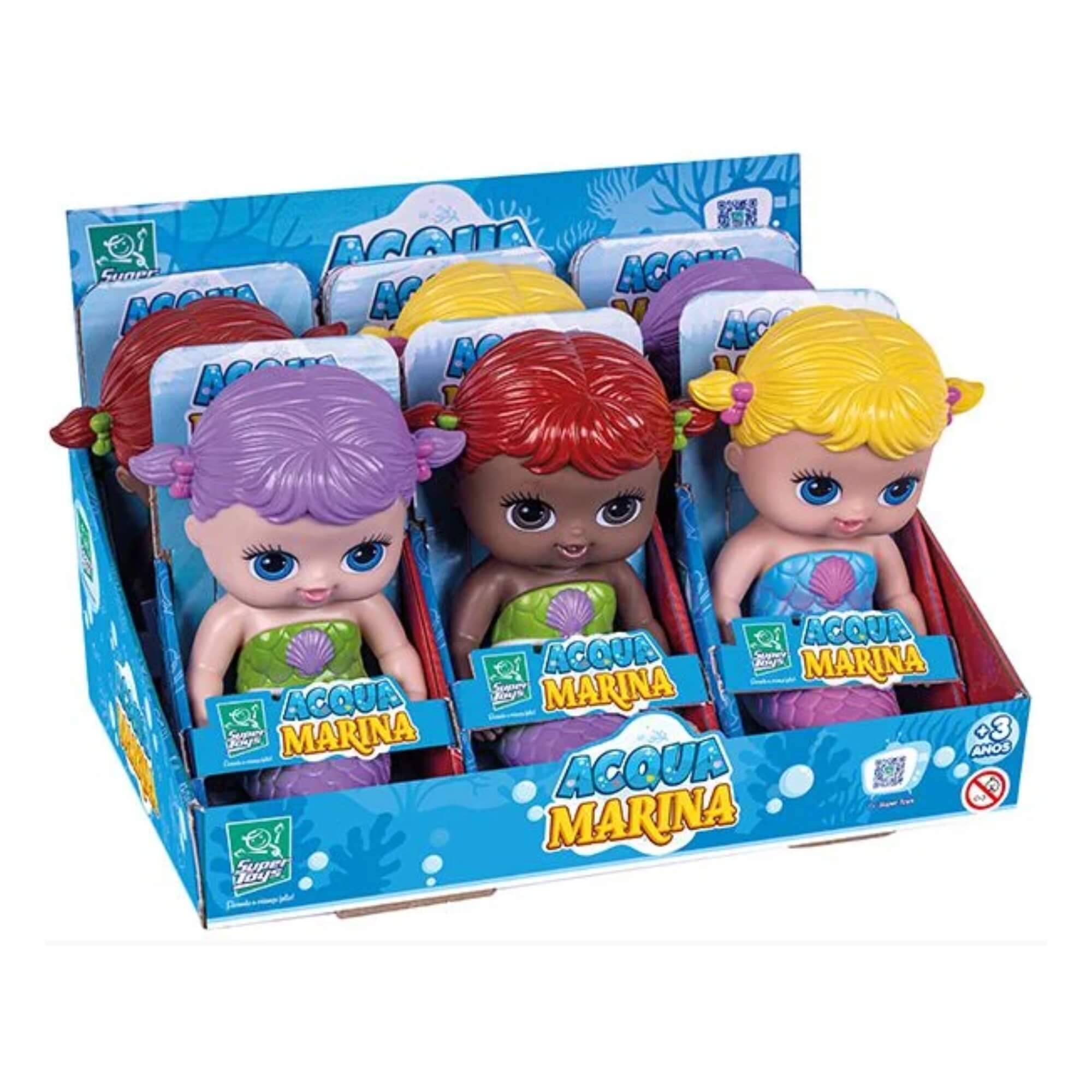 Boneca Sereia Acqua Marina Sortida e Unitária Super Toys - 537