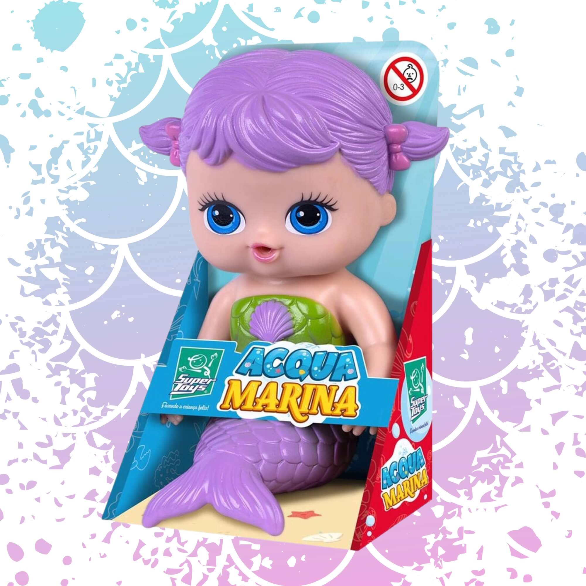 Boneca Sereia Acqua Marina Sortida e Unitária Super Toys - 537