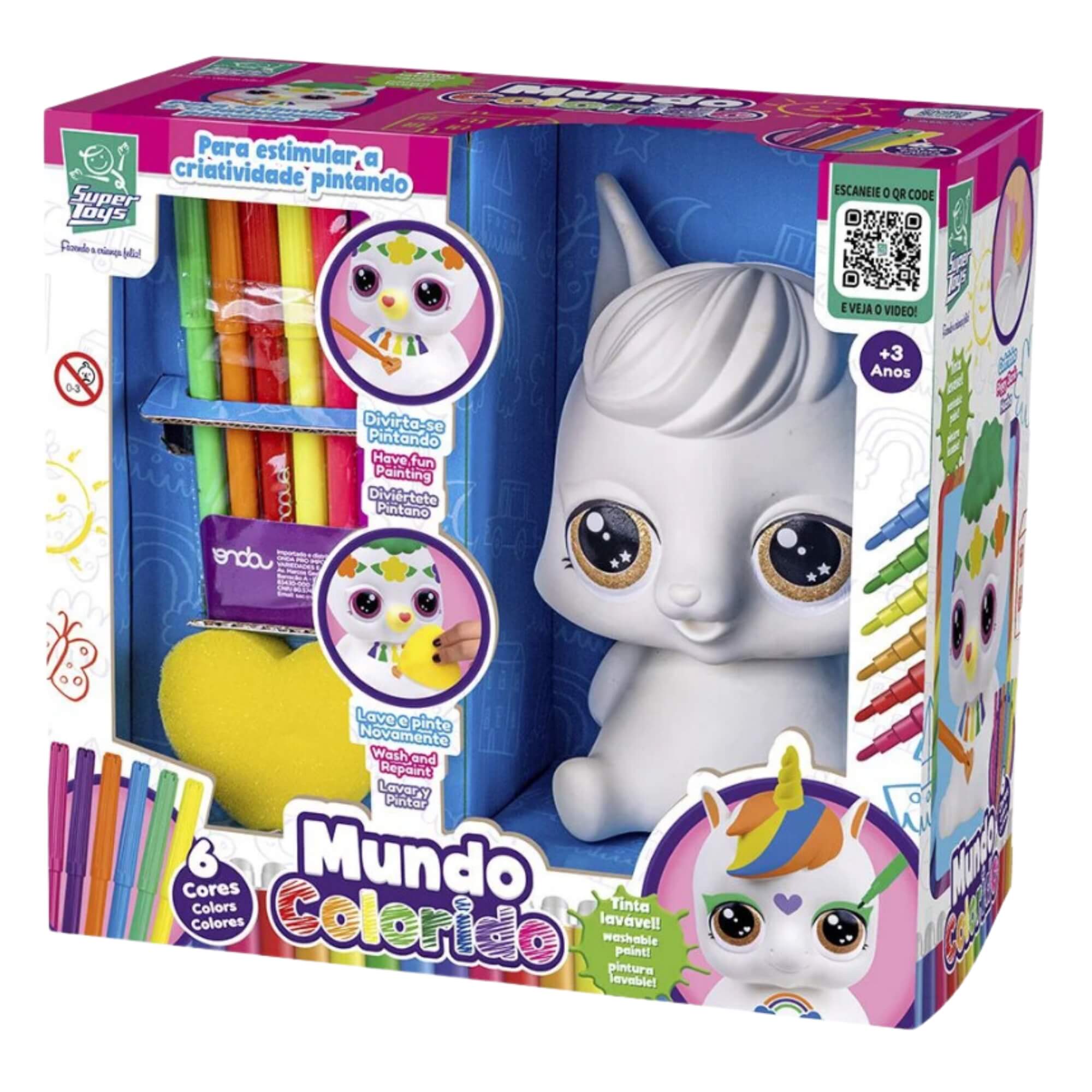 Brinquedo Infantil Mundo Colorido Raposa para Pintar Super Toys - 569