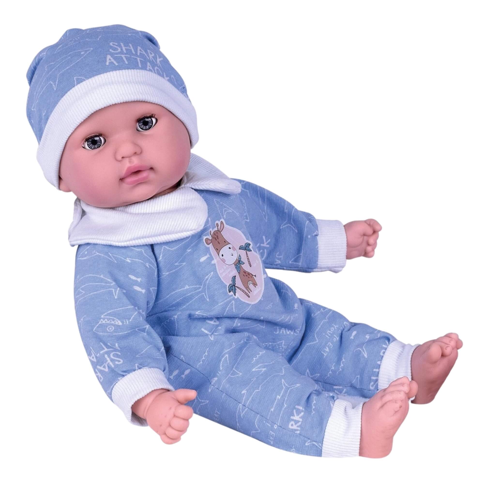 Boneca Mini Coleção Te Amo Bebê Menino Abre e Fecha os Olhos Super Toys - 576