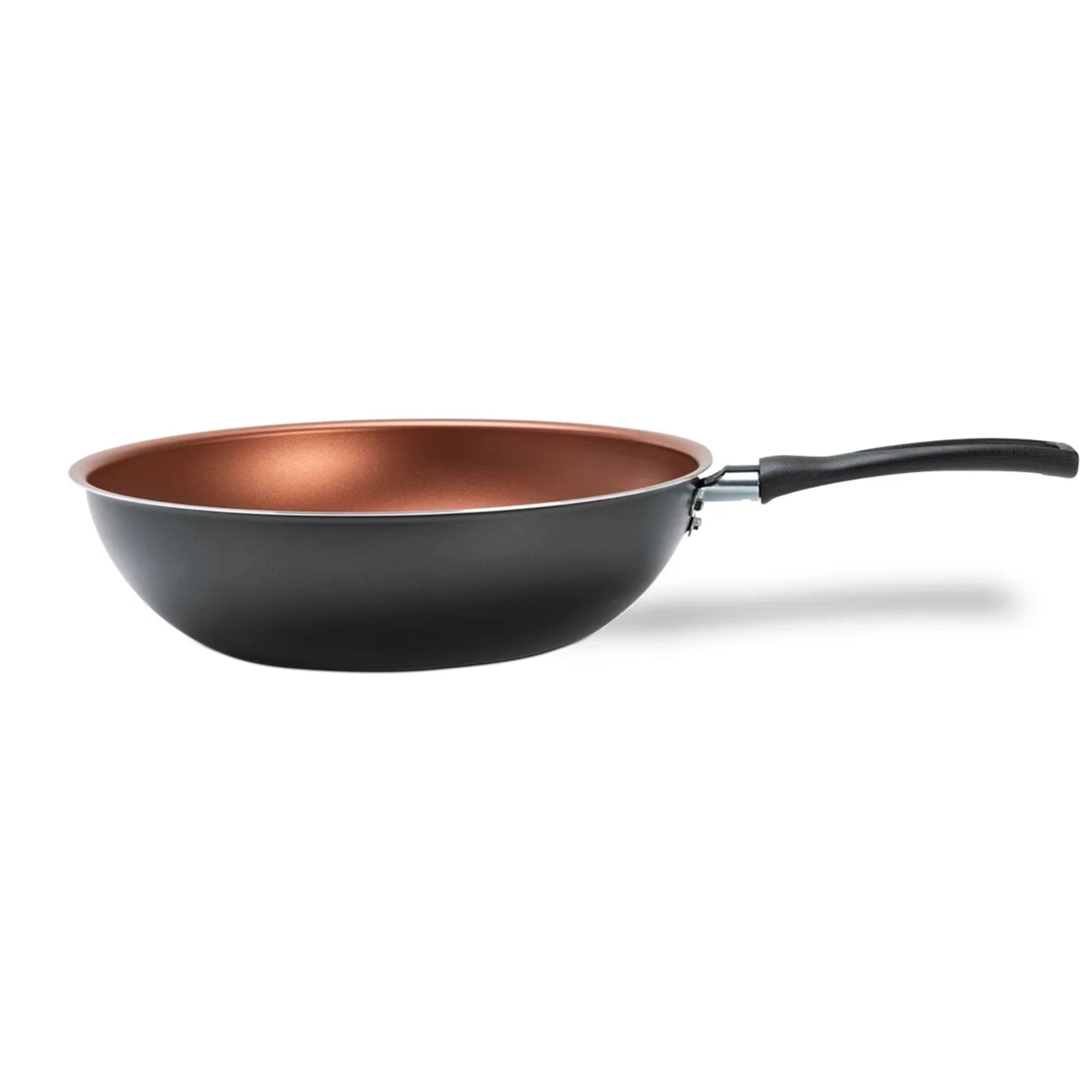 Panela Wok 3L Revestimento Pro-flon Antiaderente Cinza Range Linha Topázio Brinox - 7233/364