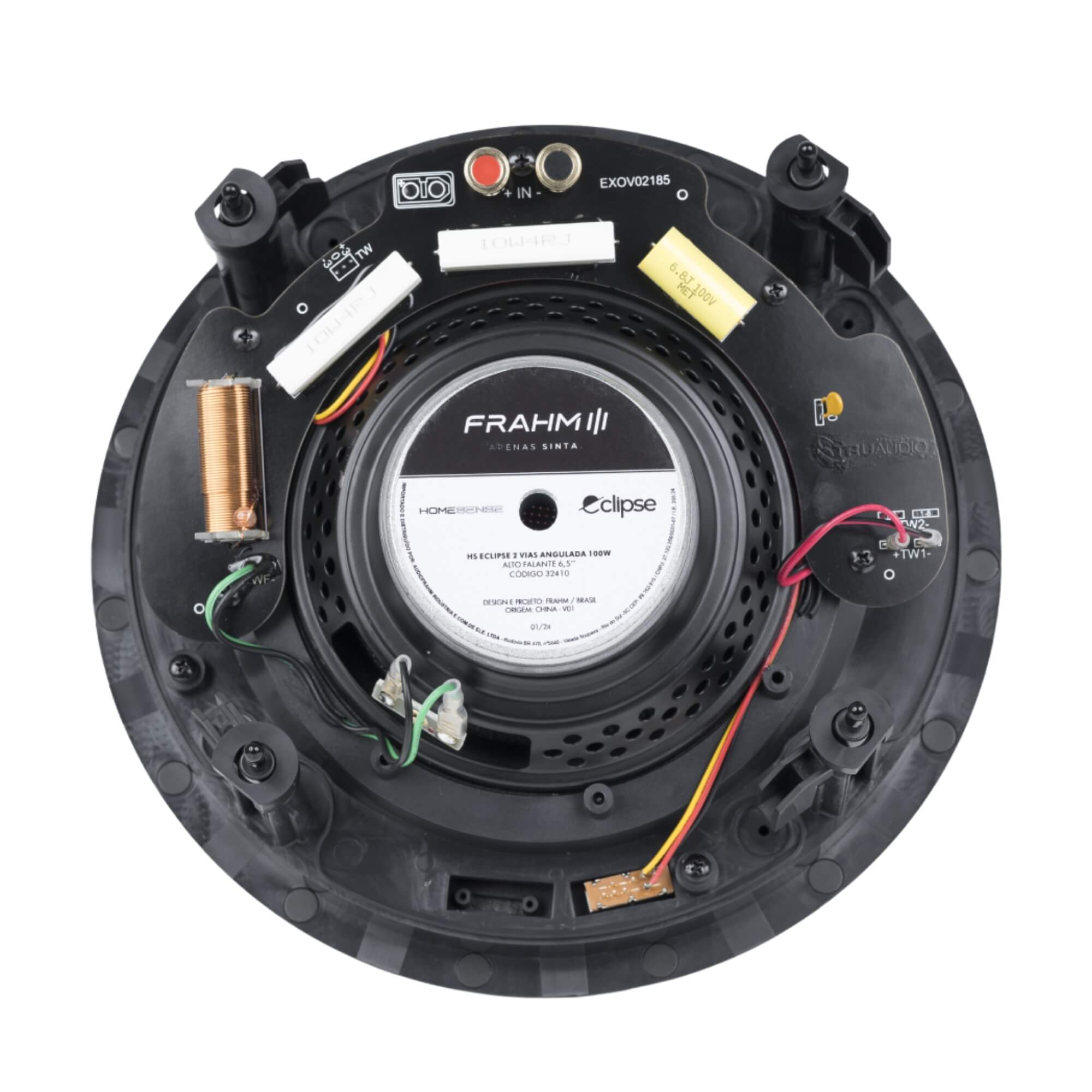 Caixa de Som de Embutir Arandela Premium HS Eclipse 2 Vias Angulada 100W Frahm - 32410