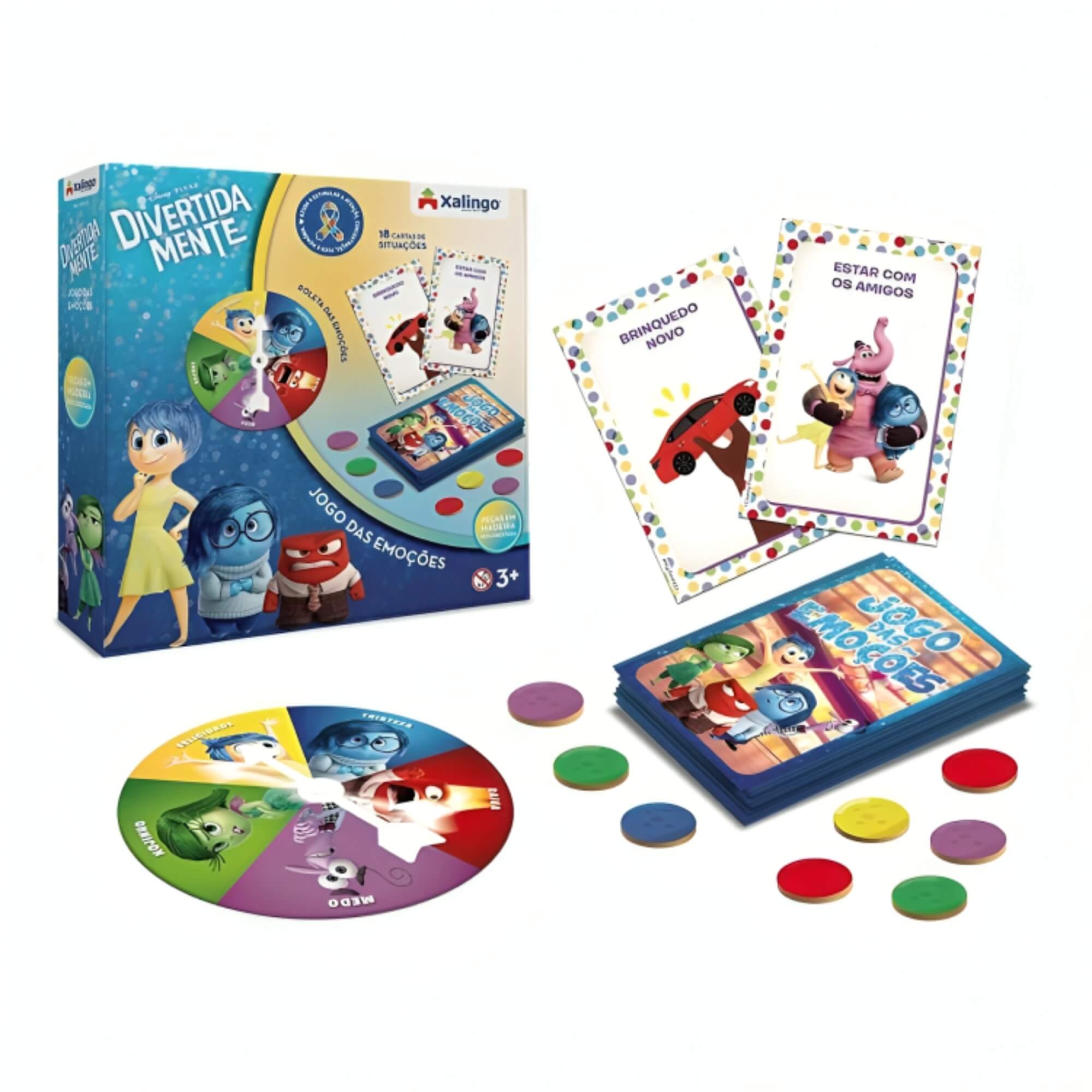 Jogo Infantil das Emoções Roleta Divertidamente Xalingo - 68065