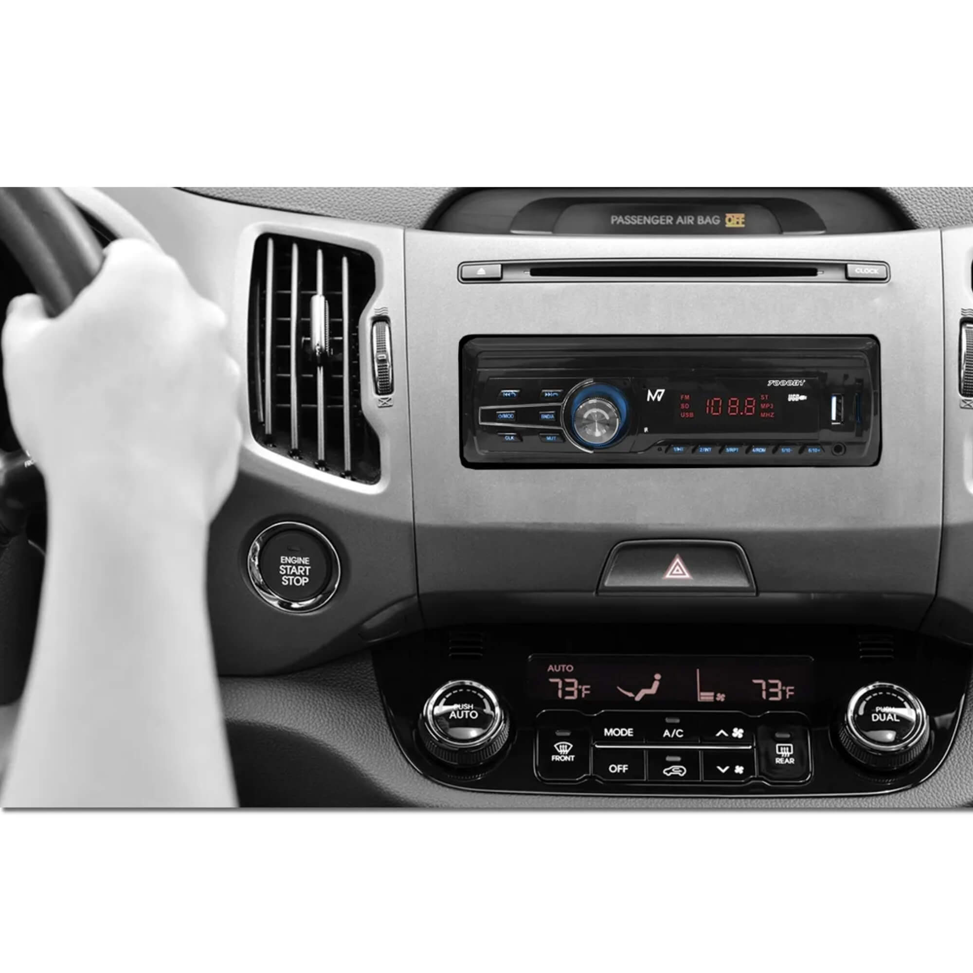 Rádio Automotivo M7 Mp3 Player Bluetooth USB SD FM Aux 4x15w JR8 - JT7000BT