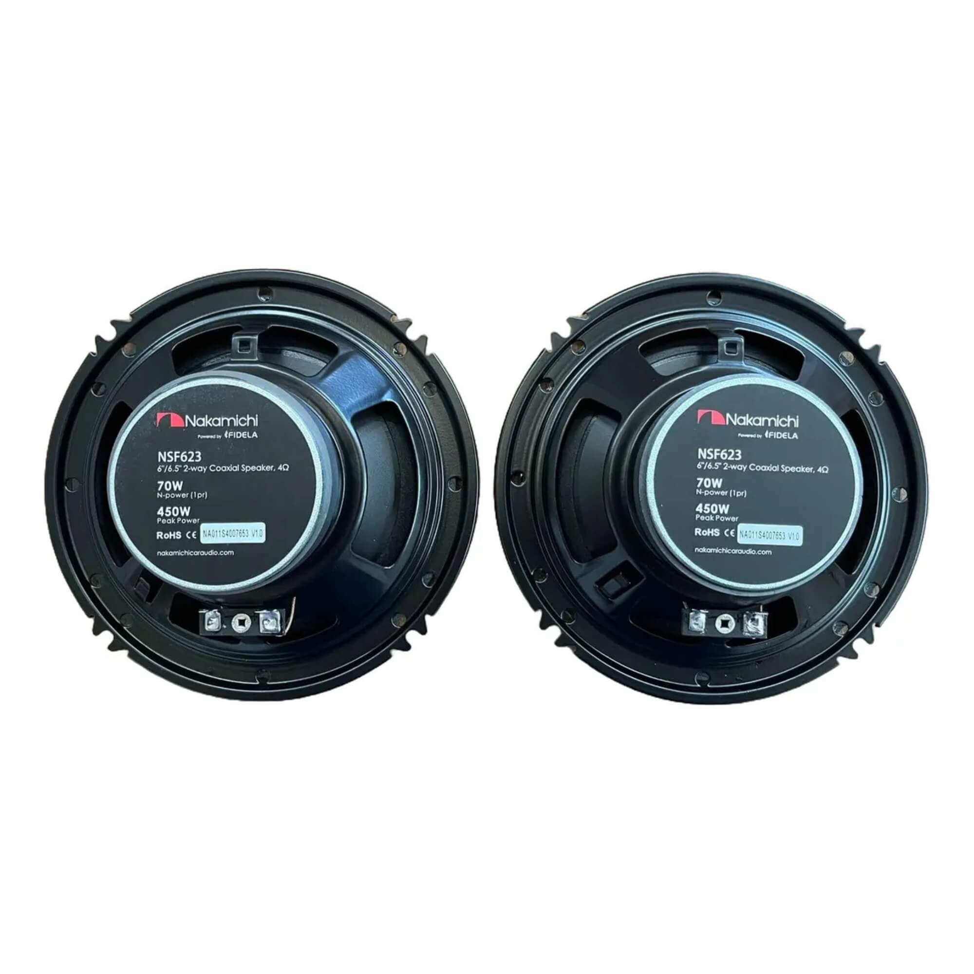 Kit Alto Falante Nakamichi Coaxial 6.5" NSF Séries N-Power 70 Watts - NSF623
