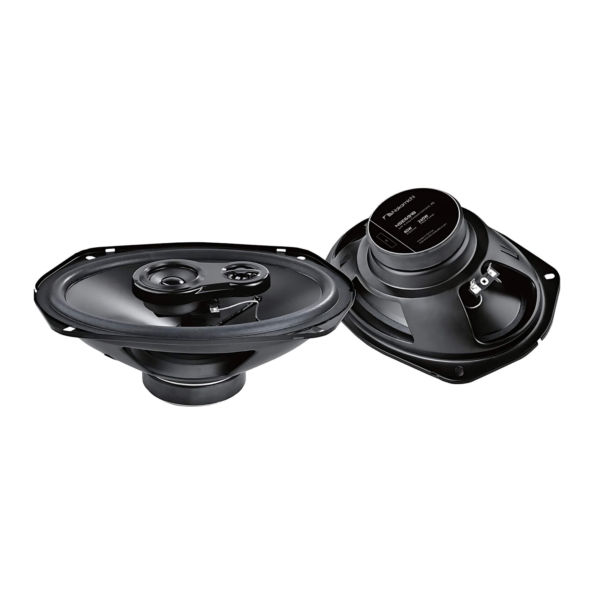 Kit Alto Falantes 3 Vias 6x9'' Pol 40W Nominal 55HZ a 19.5KHZ 4 Ohms Nakamichi - NSE6918