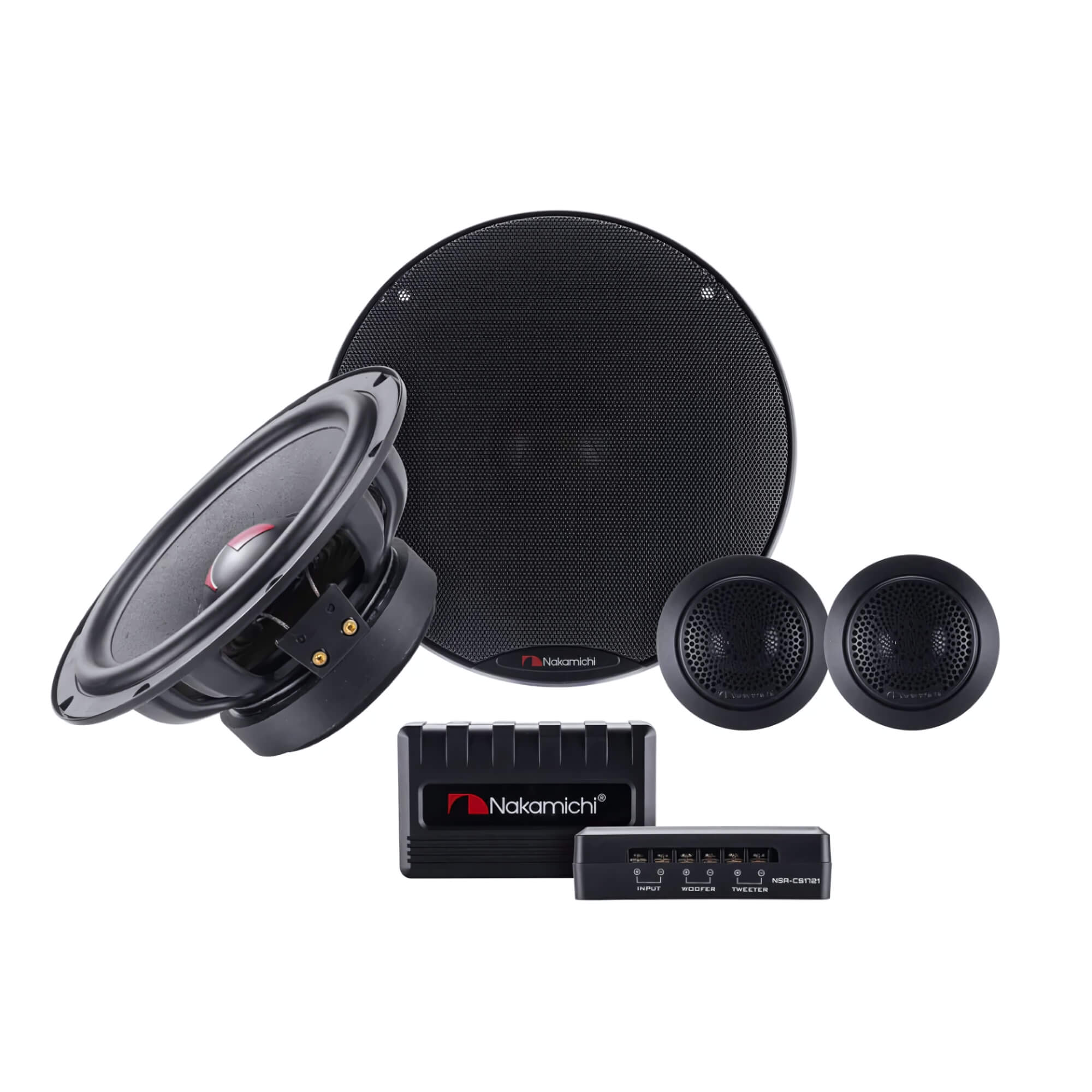 Kit Alto Falantes 2 Vias 6,5" Pol 140W RMS 4 Ohms 38HZ a 19.5KHZ Nakamichi - NSA-CS1721
