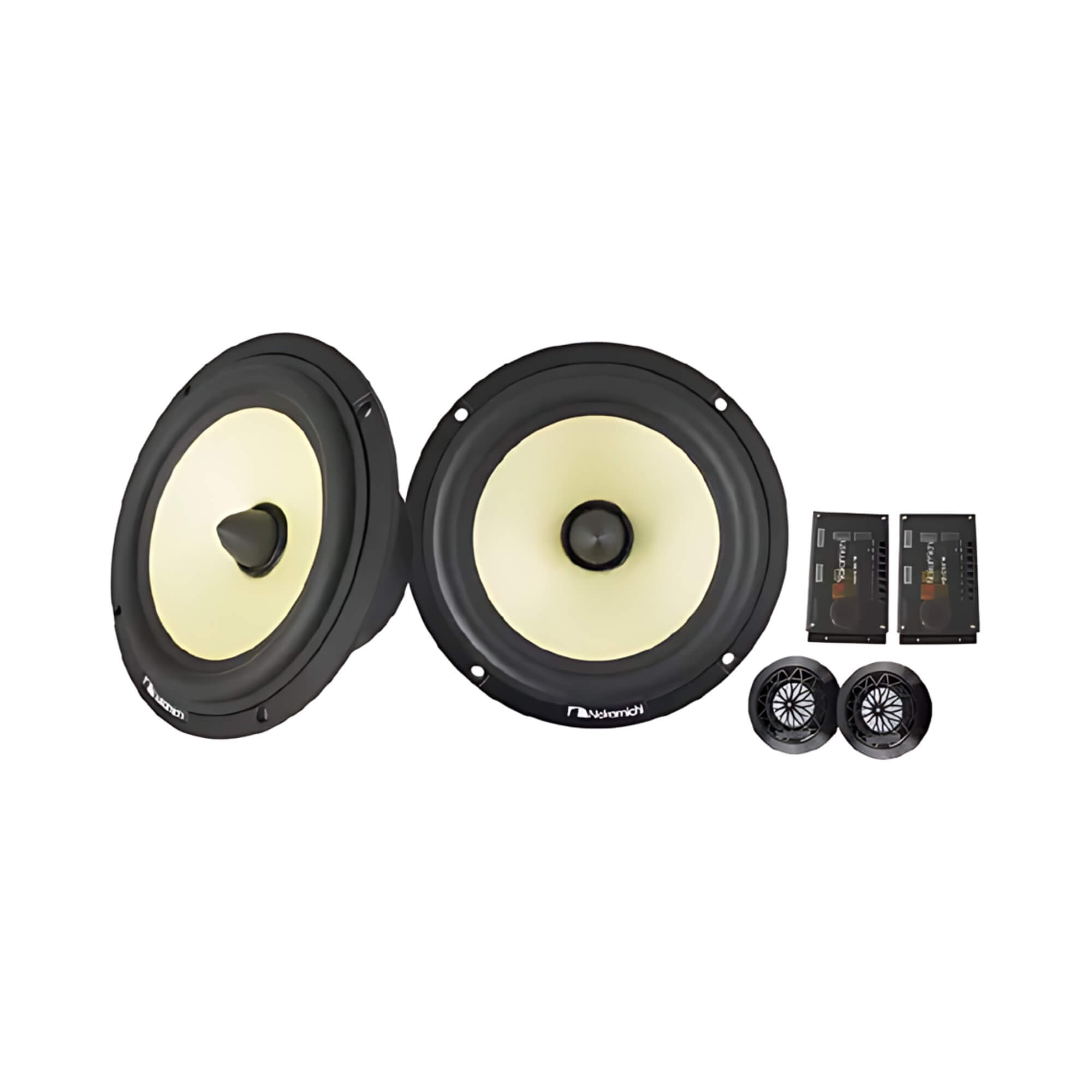 Kit 2 Vias Alto Falante 6.5'' Pol Tweeters e Crossovers Passivos 50Hz a 20Khz Nakamichi - NSI-CS670