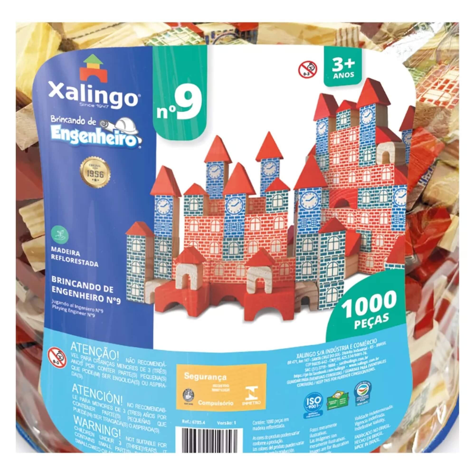 Brinquedo Infantil Brincando de Engenheiro Nº 9 Blocos de Montar 1000 Peças Xalingo - 67876