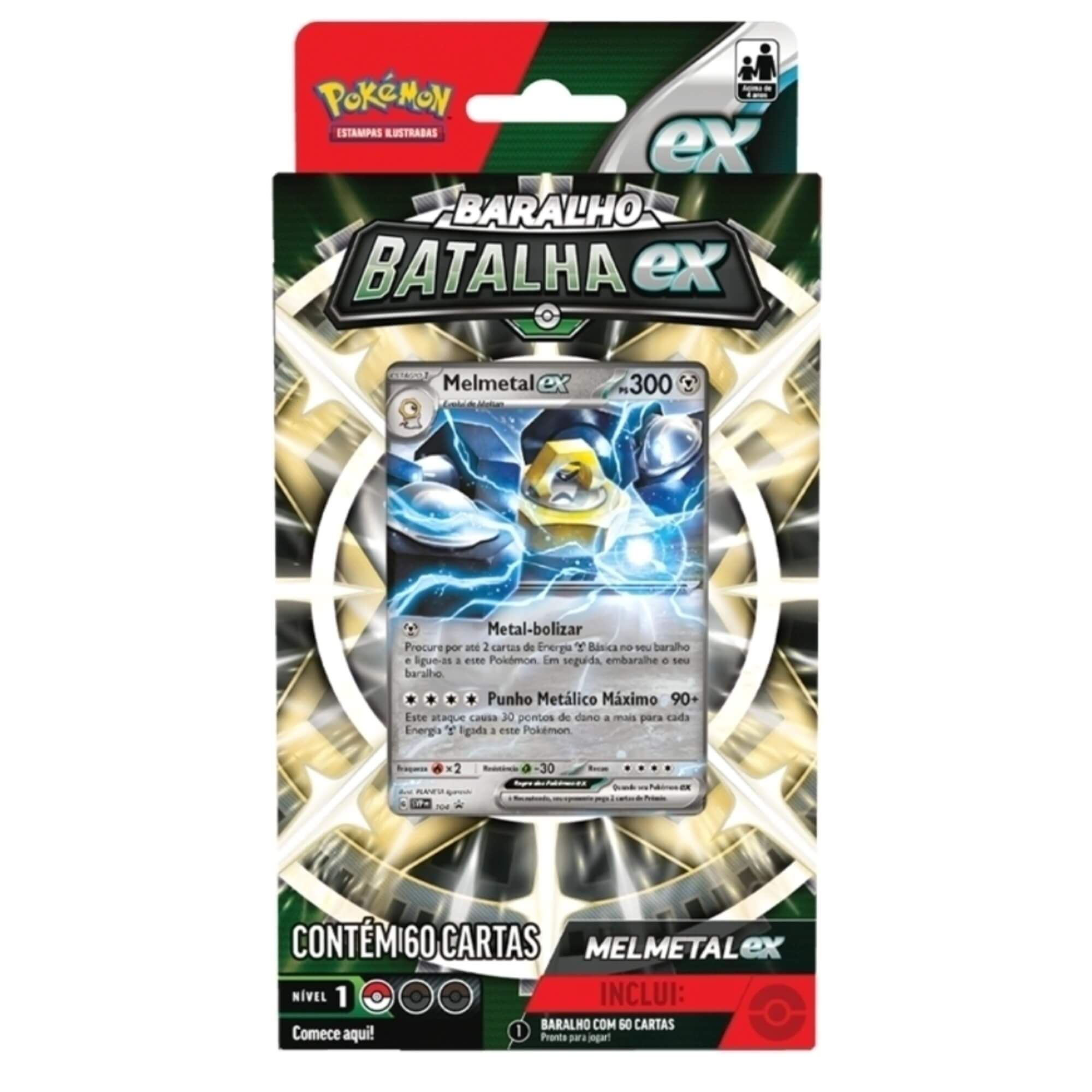 Pokemon 2x Decks de Batalha Ex Melmetal e Houndoom Máscaras do Crepusculo EV6 Copag - 33946