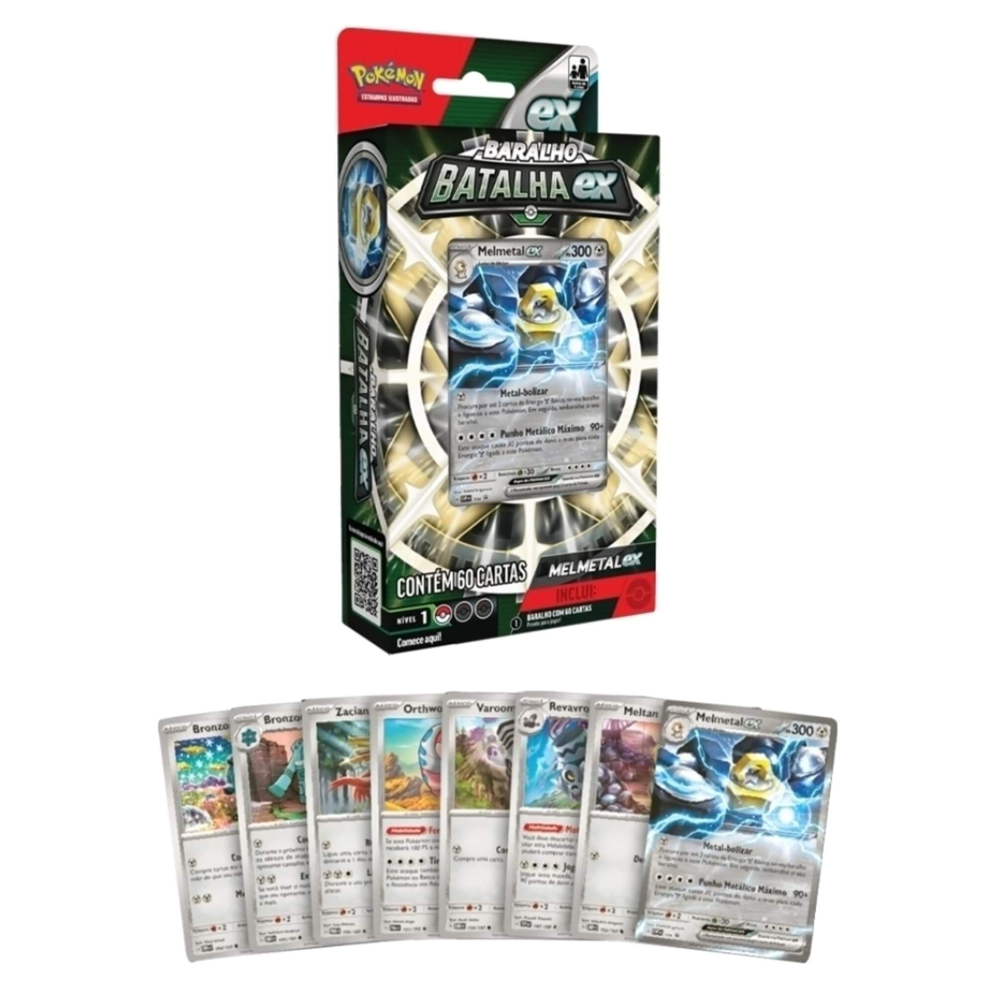 Pokemon 2x Decks de Batalha Ex Melmetal e Houndoom Máscaras do Crepusculo EV6 Copag - 33946
