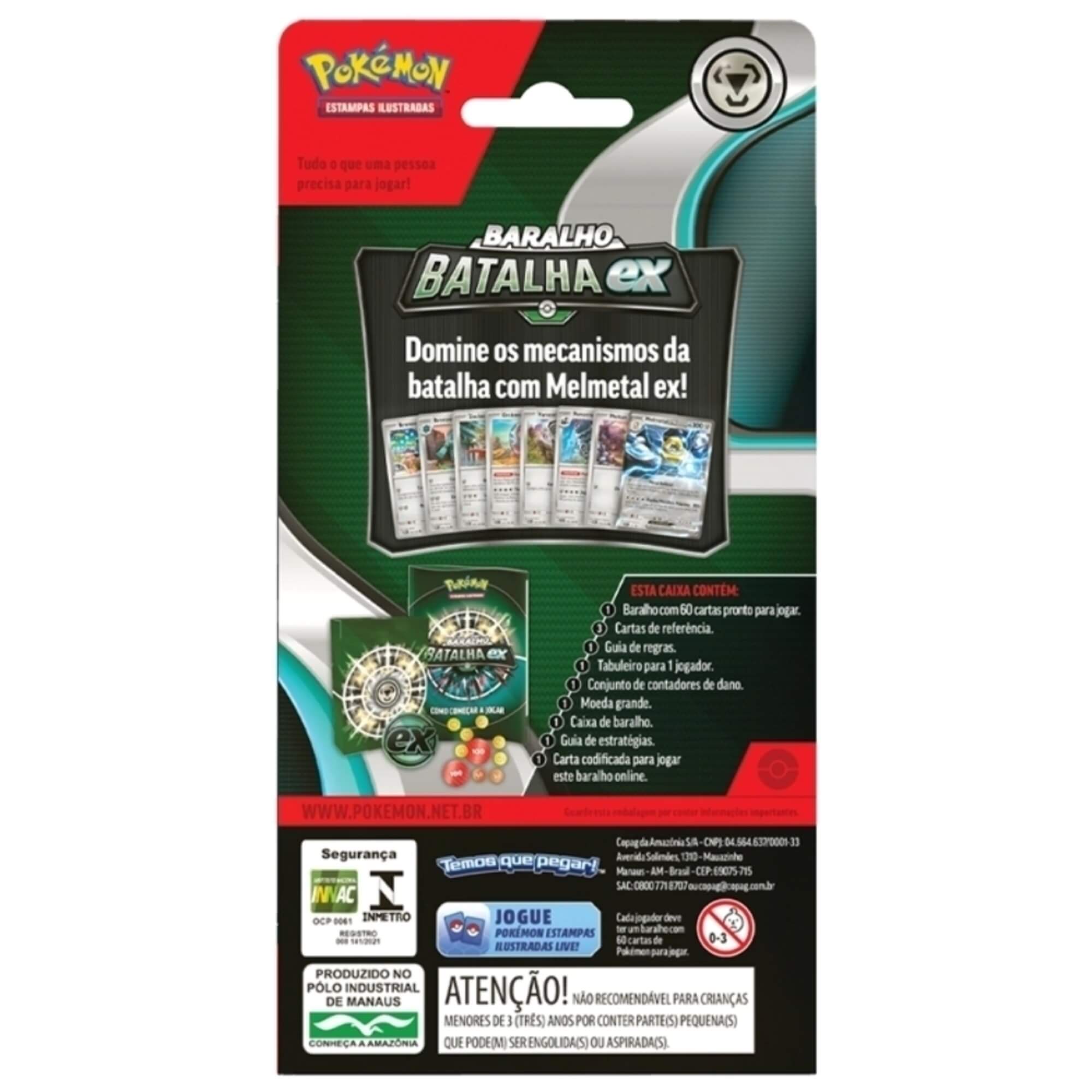 Pokemon 2x Decks de Batalha Ex Melmetal e Houndoom Máscaras do Crepusculo EV6 Copag - 33946