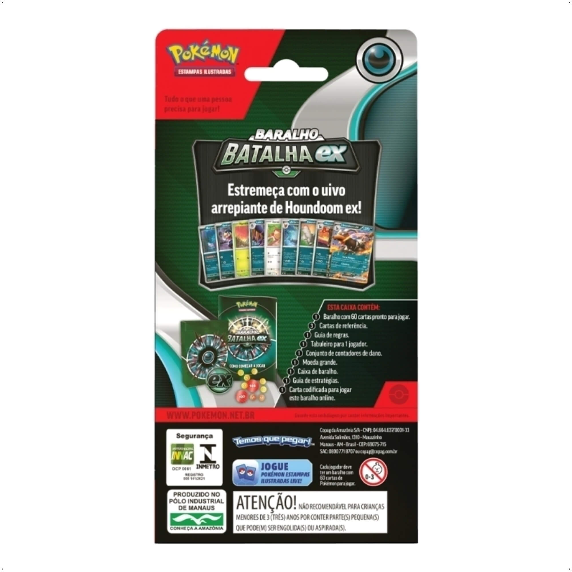 Pokemon 2x Decks de Batalha Ex Melmetal e Houndoom Máscaras do Crepusculo EV6 Copag - 33946