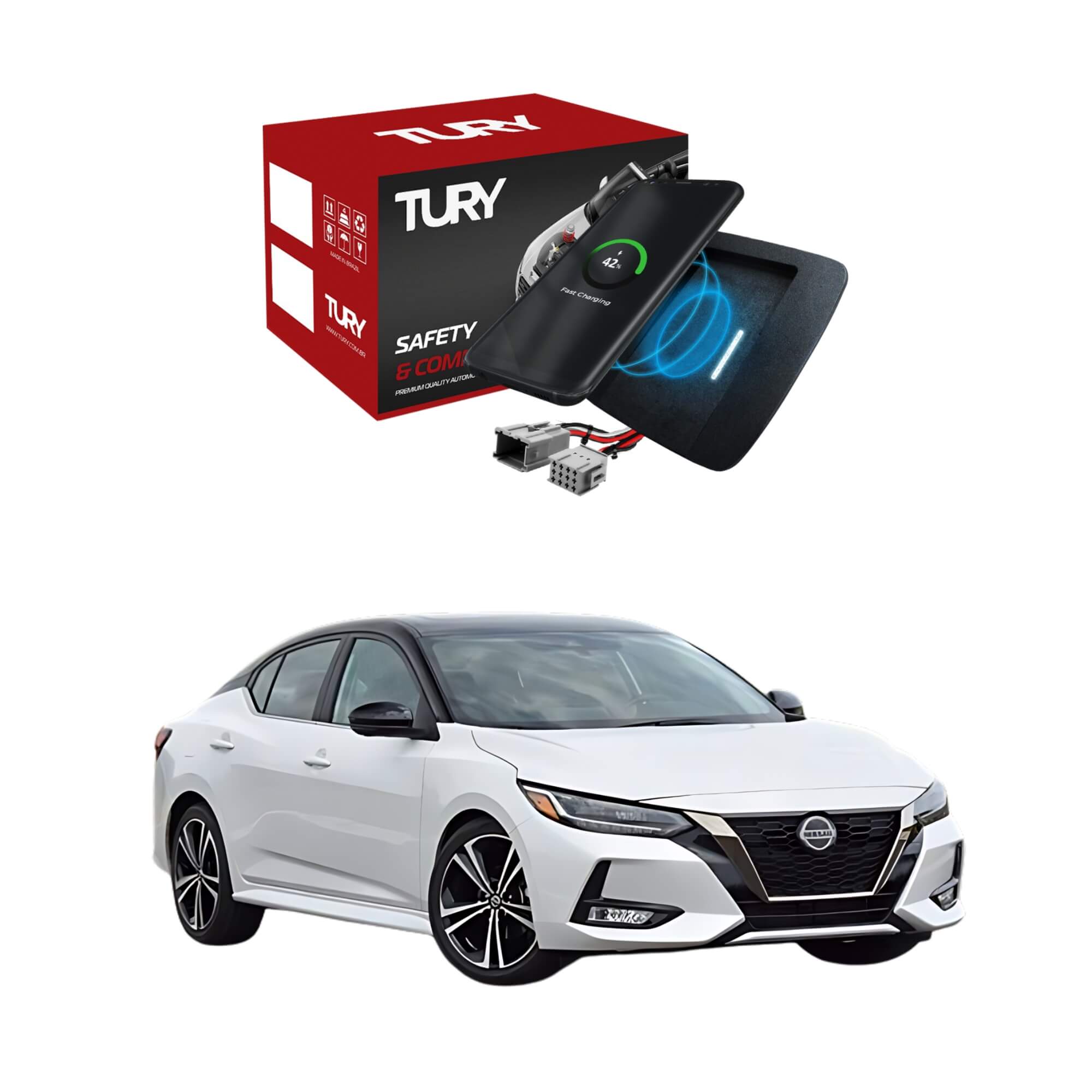 Módulo Eletrônico Carregador Indutivo compatível com Sentra A partir de 2022 Tury - ICHARGER1.0AW