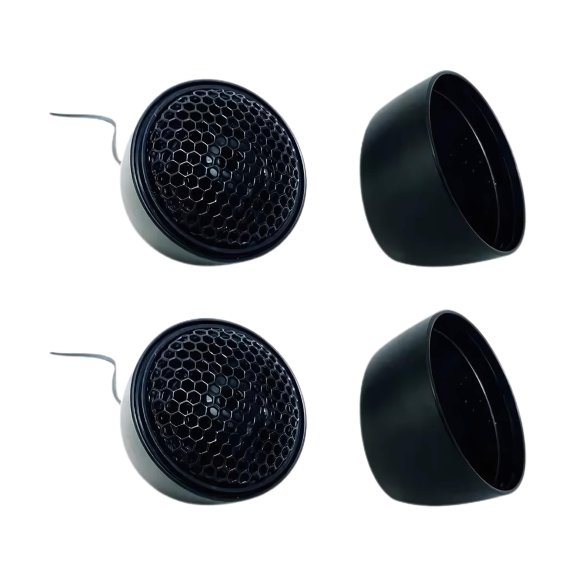 Kit 2 Vias Alto Falante 6,5" Pol Cone de Celulose Tweeter de Seda 4 Ohms Audiophonic - KN 650