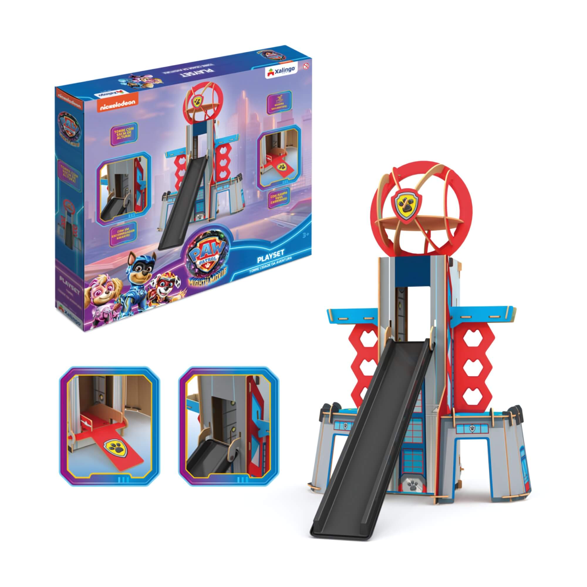Brinquedo Infantil Playset Torre Cidade da Aventura Patrulha Canina Xalingo - 68110