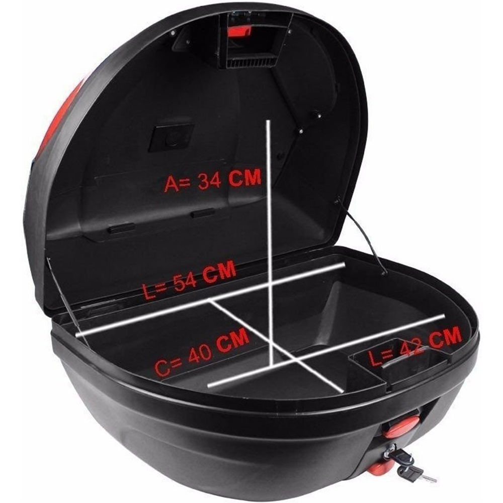 Baú Bauleto para Moto 52 Litros SmartBox 3 Pro Tork - BP-11PTA