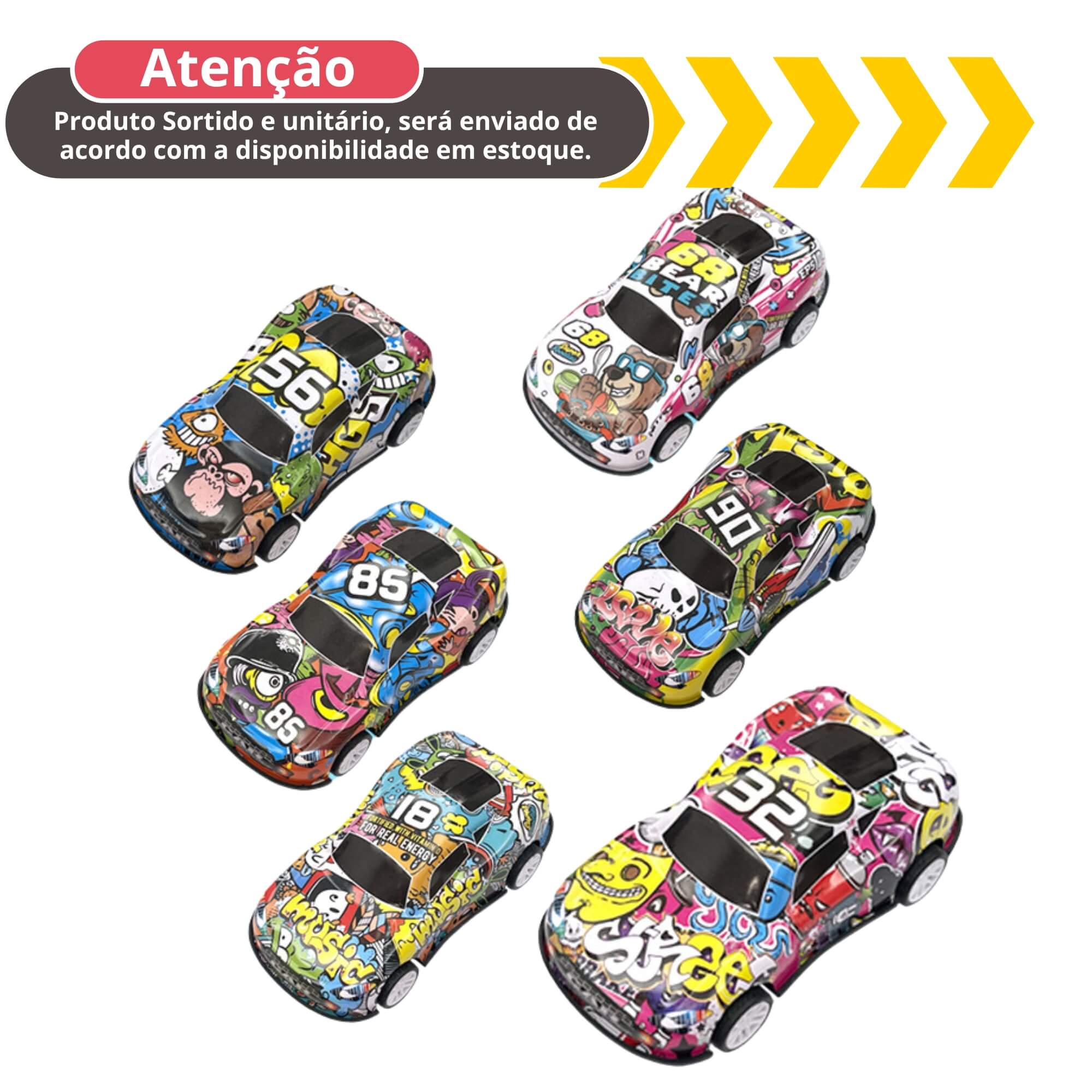 Brinquedo Infantil Carrinho Metal Pintado Sortido e Unitário Coloria - 310102271