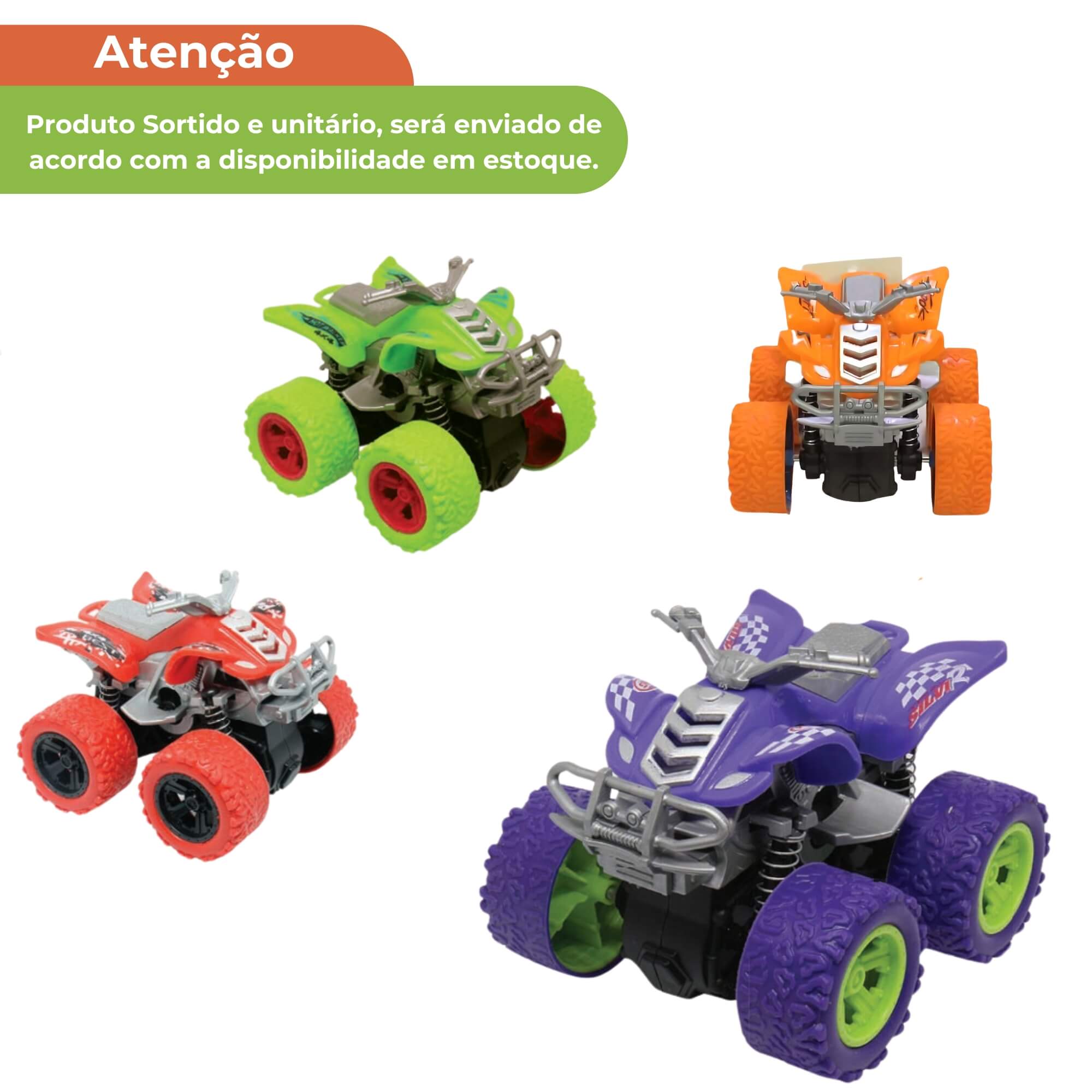 Brinquedo Infantil Quadriciclo Fricção Sortido e Unitário Coloria - 310407112