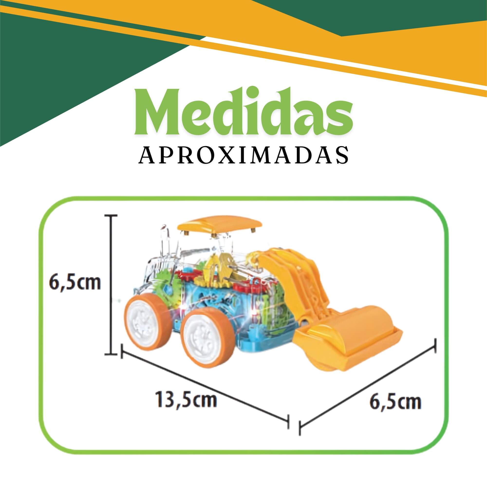 Brinquedo Infantil Carrinho Construção com Engrenagem Sortido e Unitário Coloria - 310407893