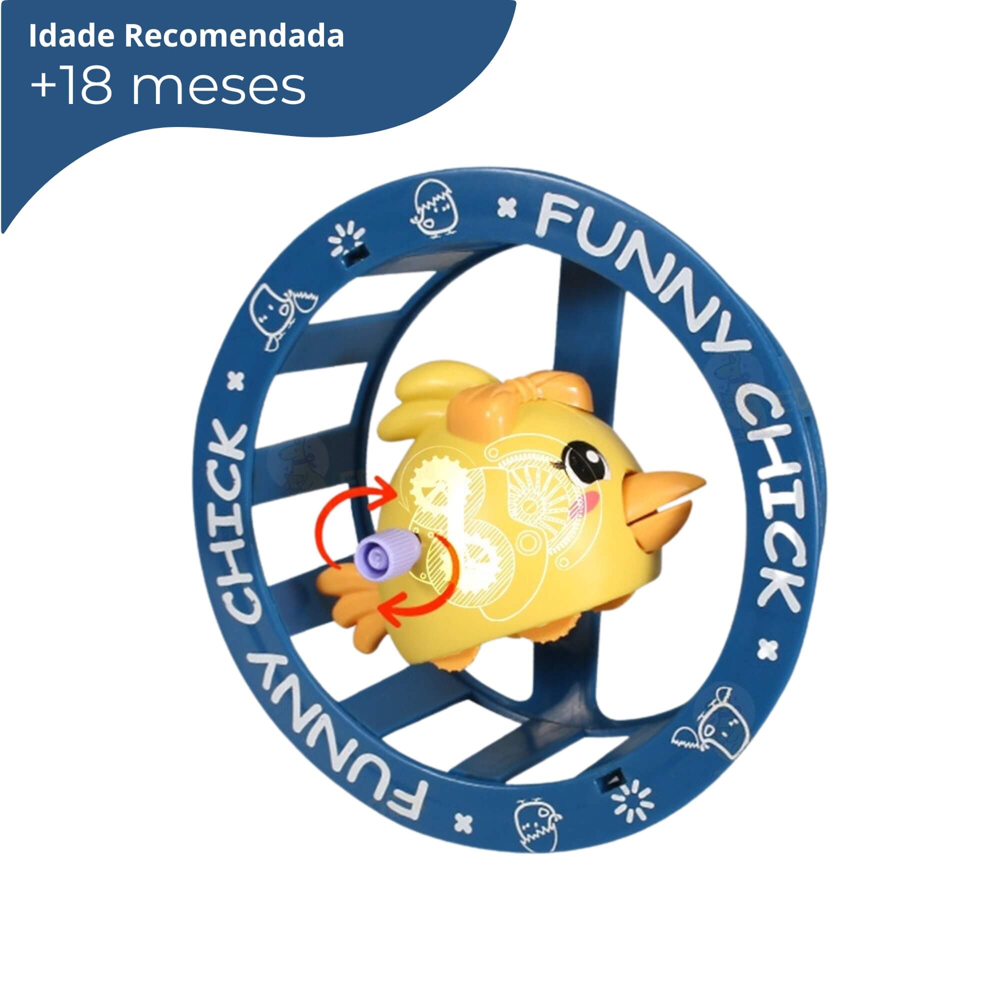 Brinquedo Infantil Roda Galinho Sortido e Unitário Coloria - 310501149